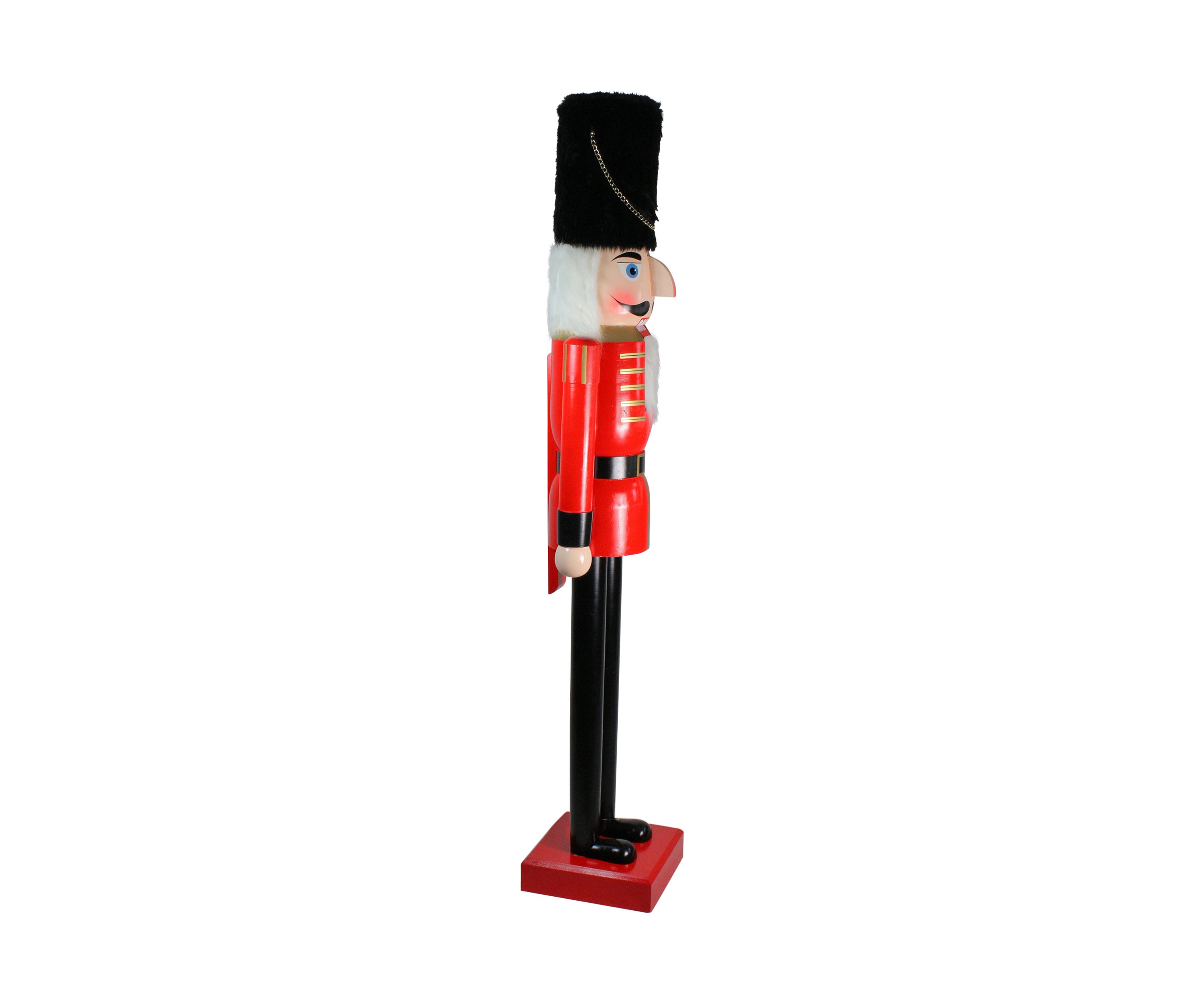 6 Giant Commercial Size Wooden Red and Black Christmas Nutcracker Soldier