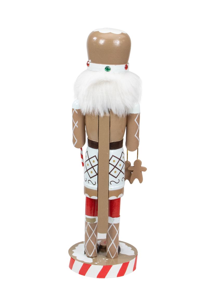 14Inch Beige and Red Gingerbread Chef Christmas Nutcracker