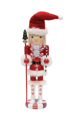 Northlight 18.5Inch Red And White Mrs. Claus Christmas Nutcracker
