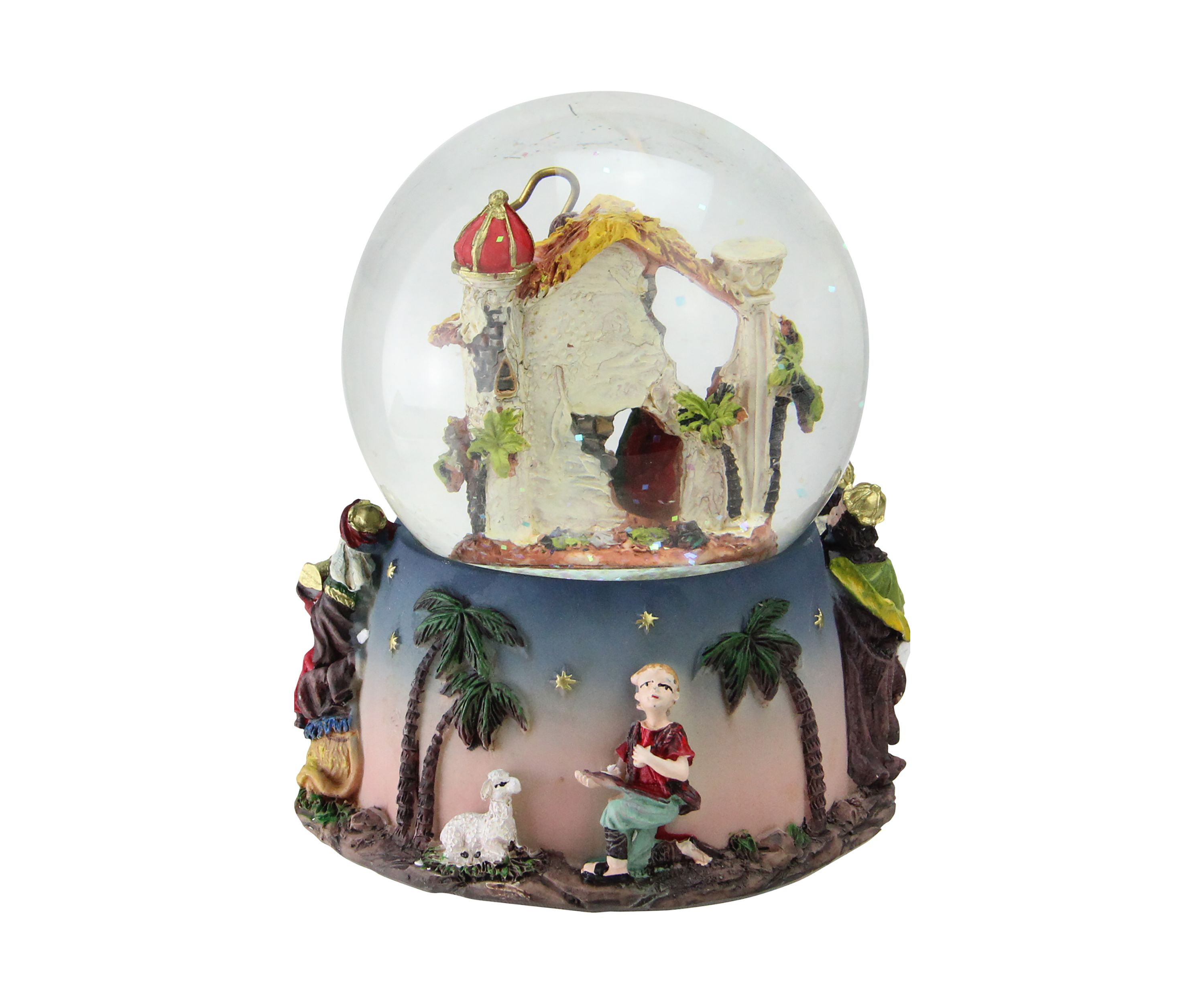 5.75Inch Nativity Manger Scene Religious Christmas Musical Snow Globe