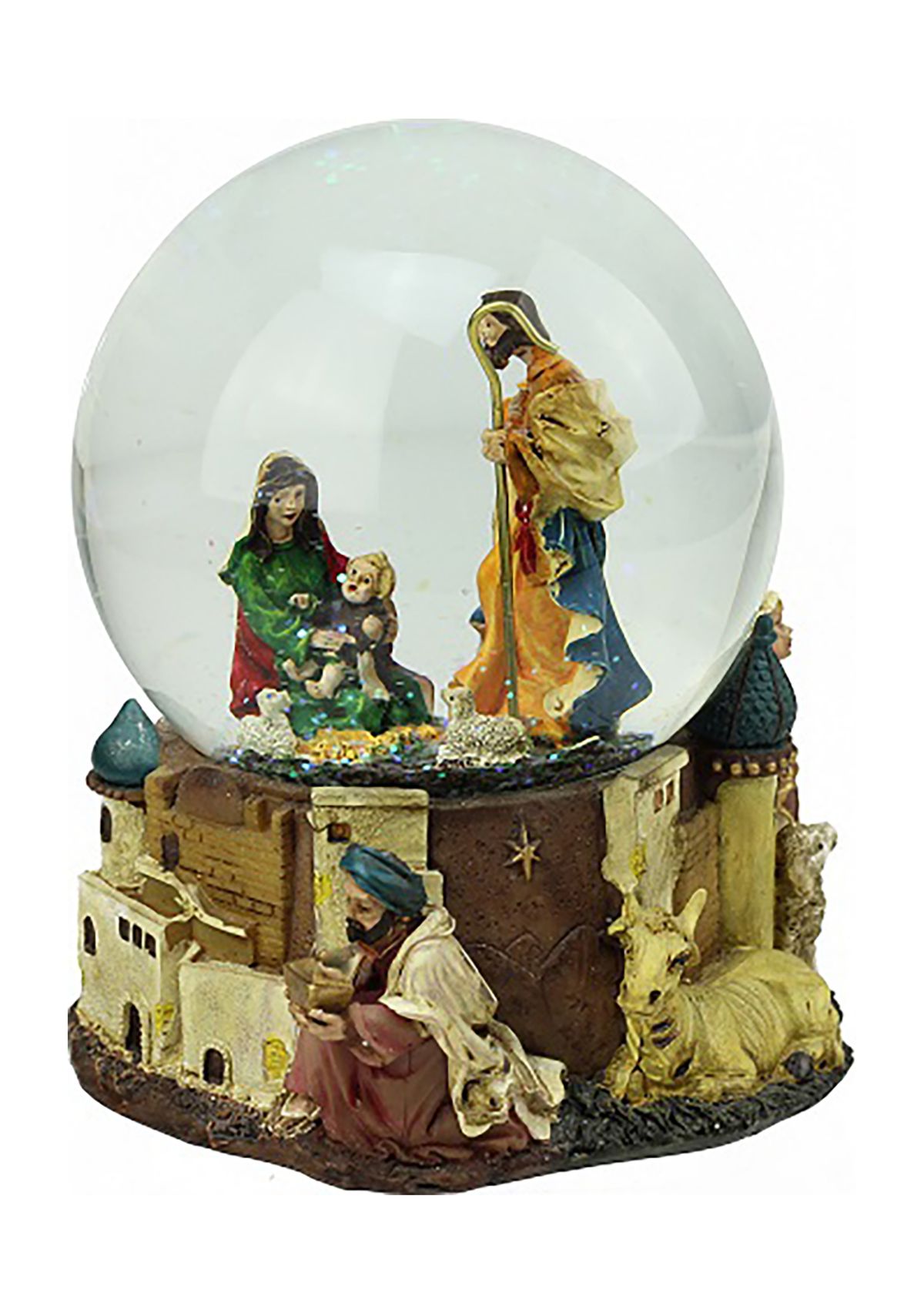 5.5Inch Nativity Scene Religious Musical Christmas Snow Globe