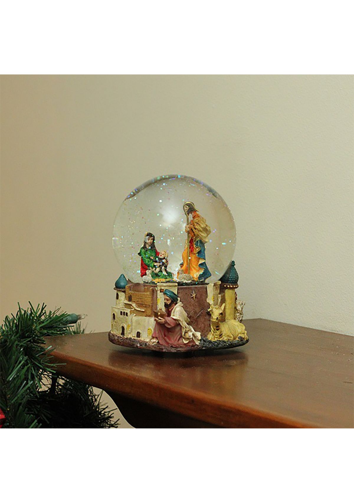 5.5Inch Nativity Scene Religious Musical Christmas Snow Globe