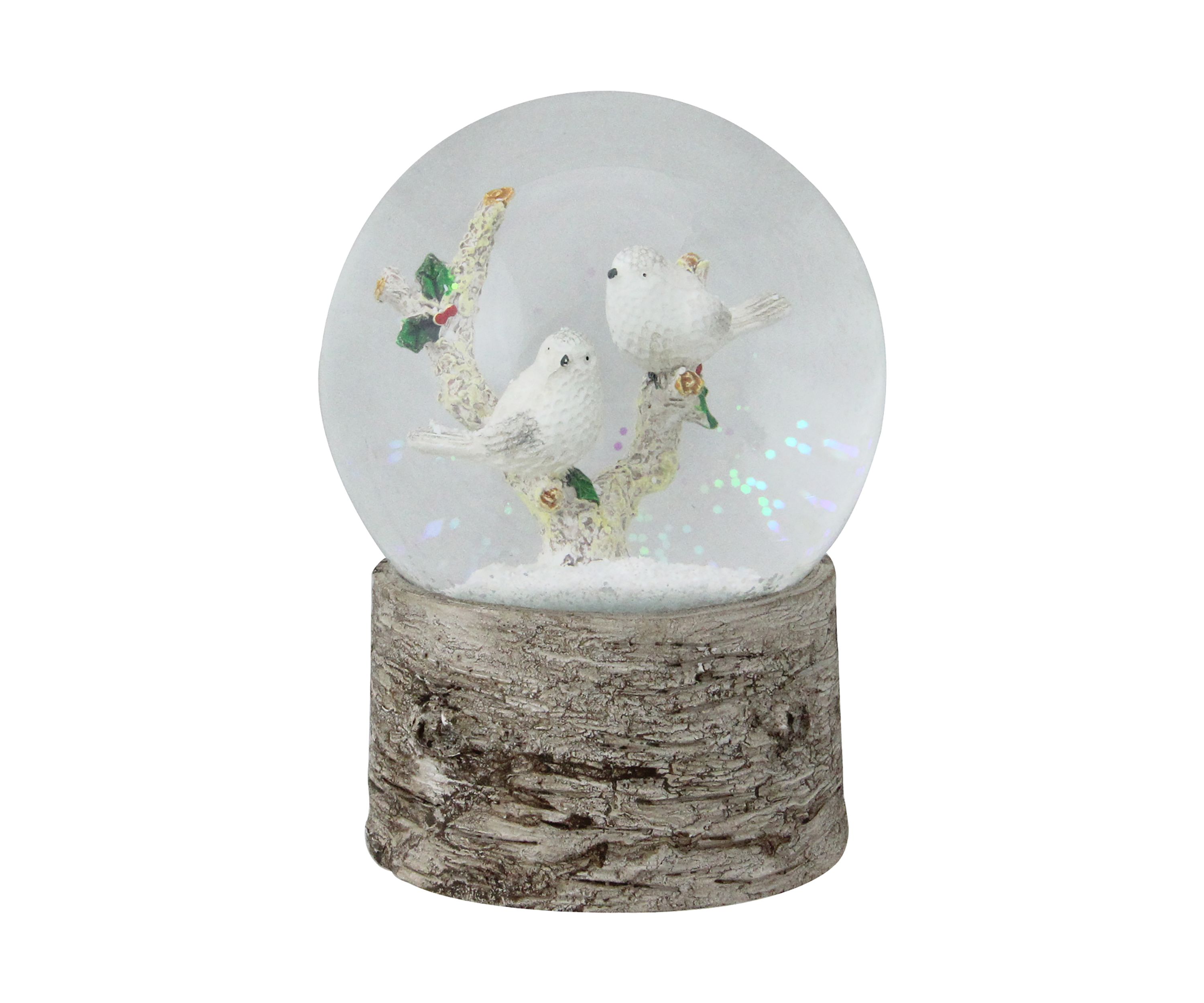 5Inch White Doves on a Branch Musical Christmas Snow Globe
