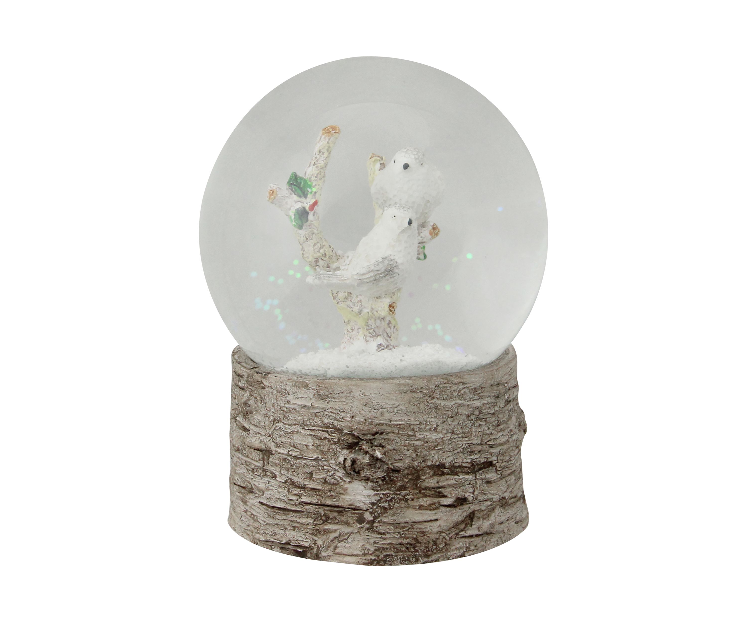 5Inch White Doves on a Branch Musical Christmas Snow Globe