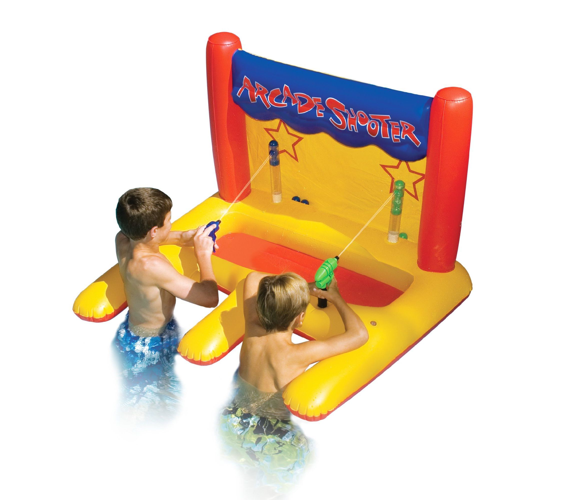Inflatable Yellow Arcade Shooter Target Swimming Pool Game  45-Inch