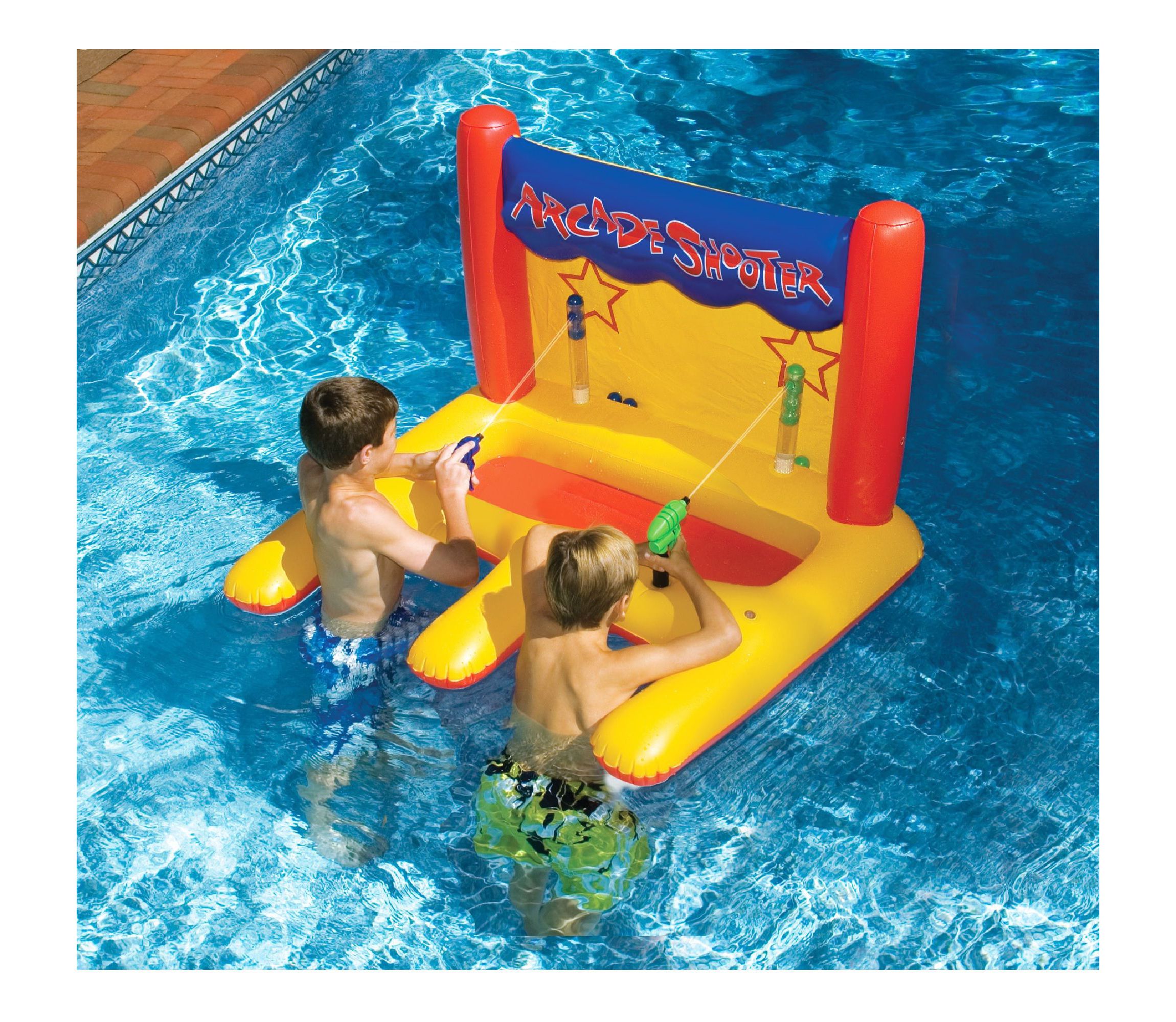 Inflatable Yellow Arcade Shooter Target Swimming Pool Game  45-Inch