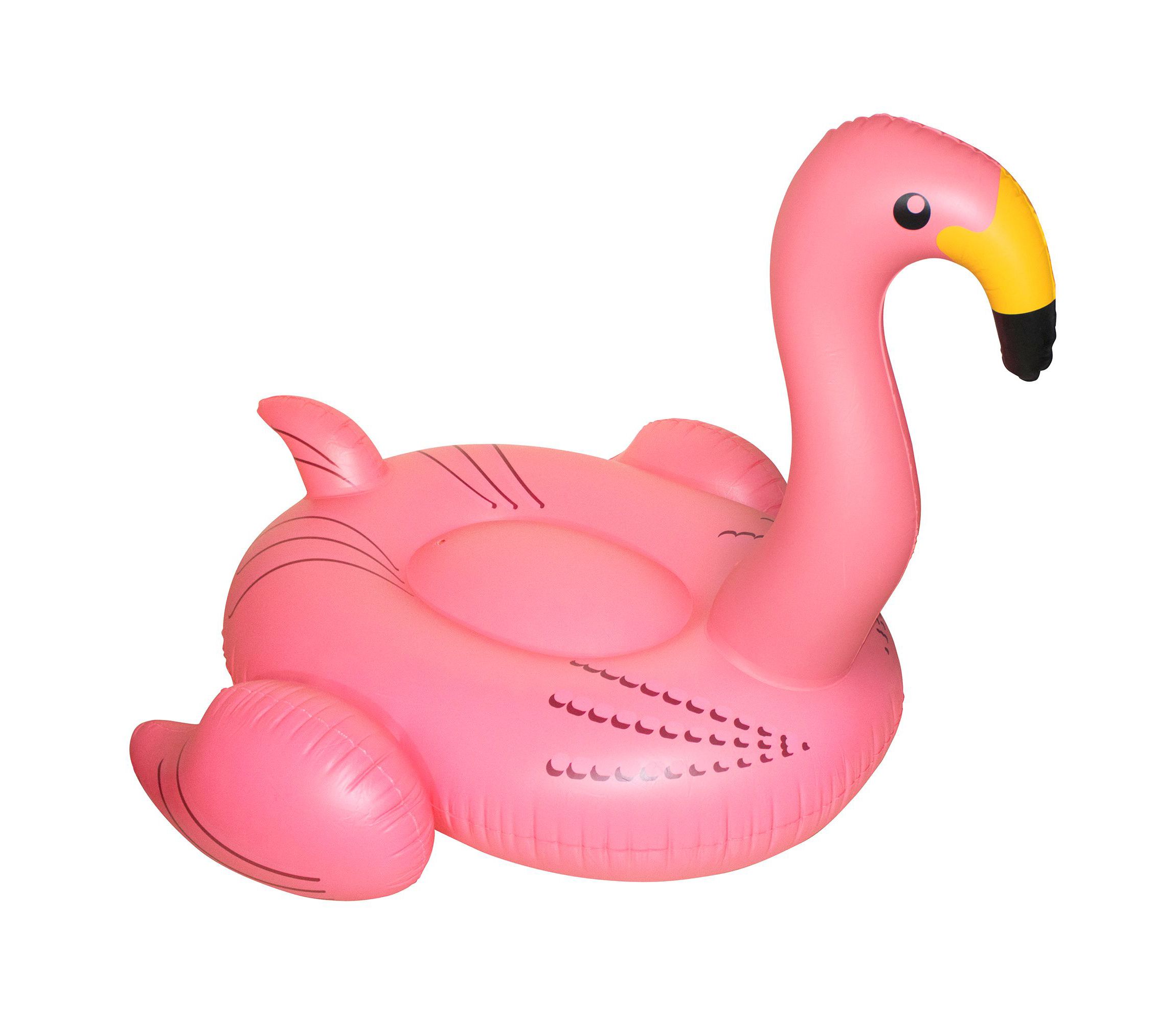 78" Inflatable Pink Giant Flamingo Swimming Pool Ride-On Float Toy