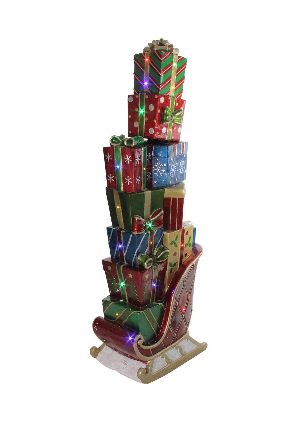 Northlight 60Inch LED Lighted Commercial Grade Sleigh Stacked with ...