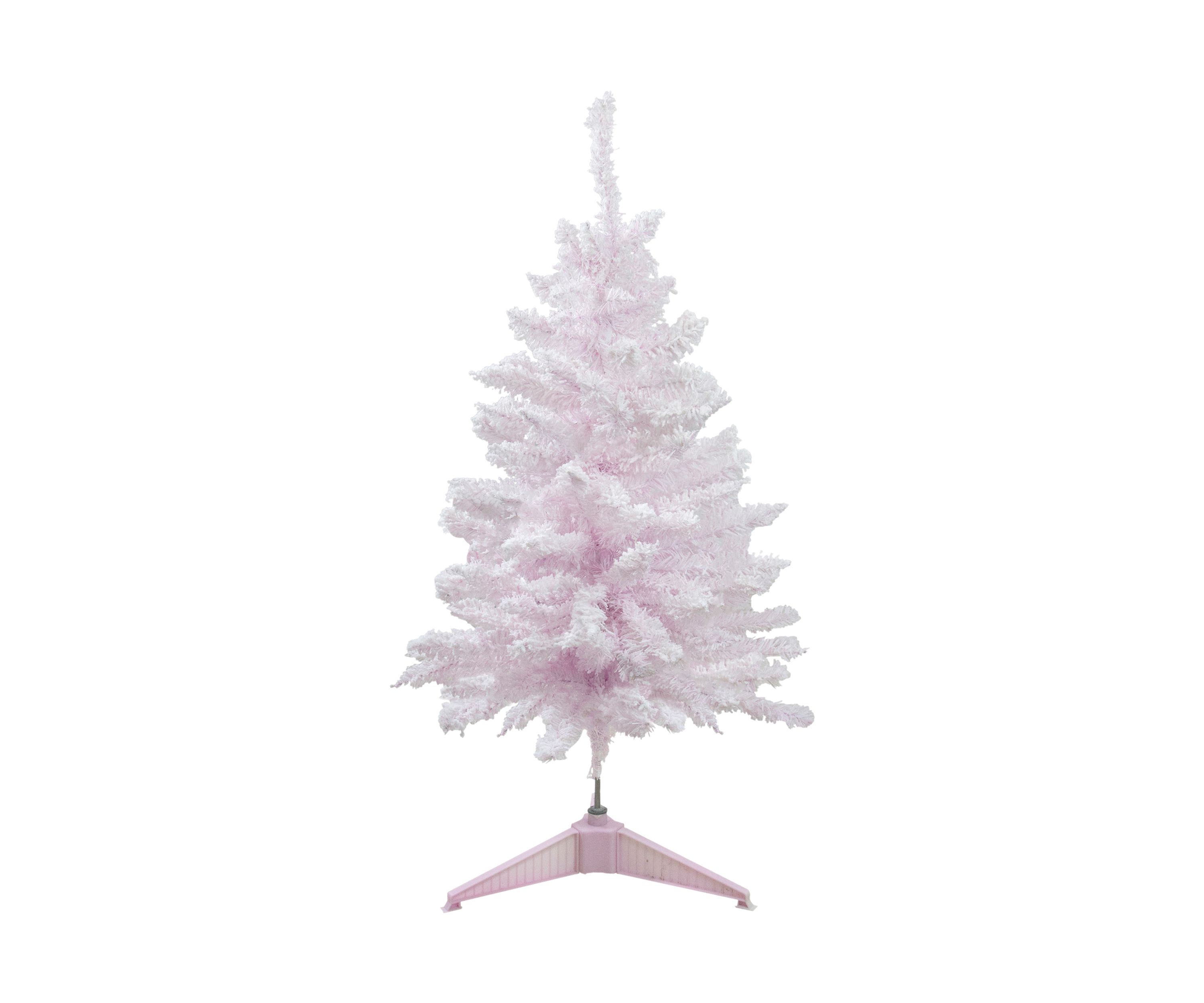 3 Flocked Madeline Pink Spruce Artificial Christmas Tree - Unlit