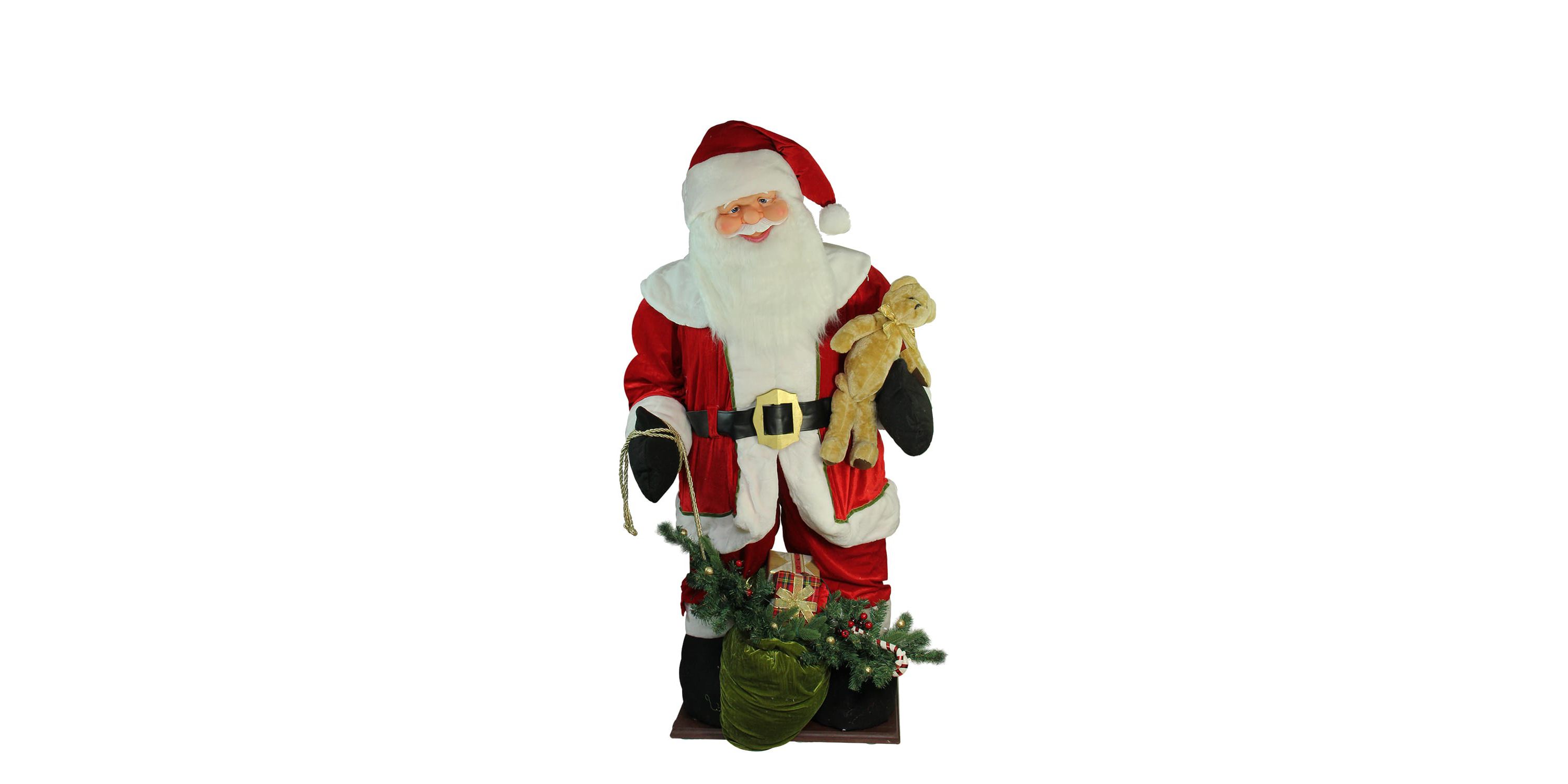 6ft LED Lighted Musical Santa Claus with Gift Bag Christmas Inflatable Figurine