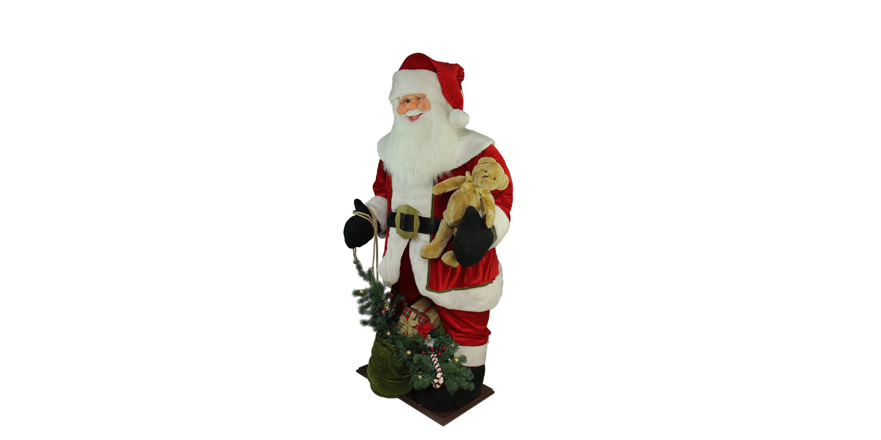 6ft LED Lighted Musical Santa Claus with Gift Bag Christmas Inflatable Figurine