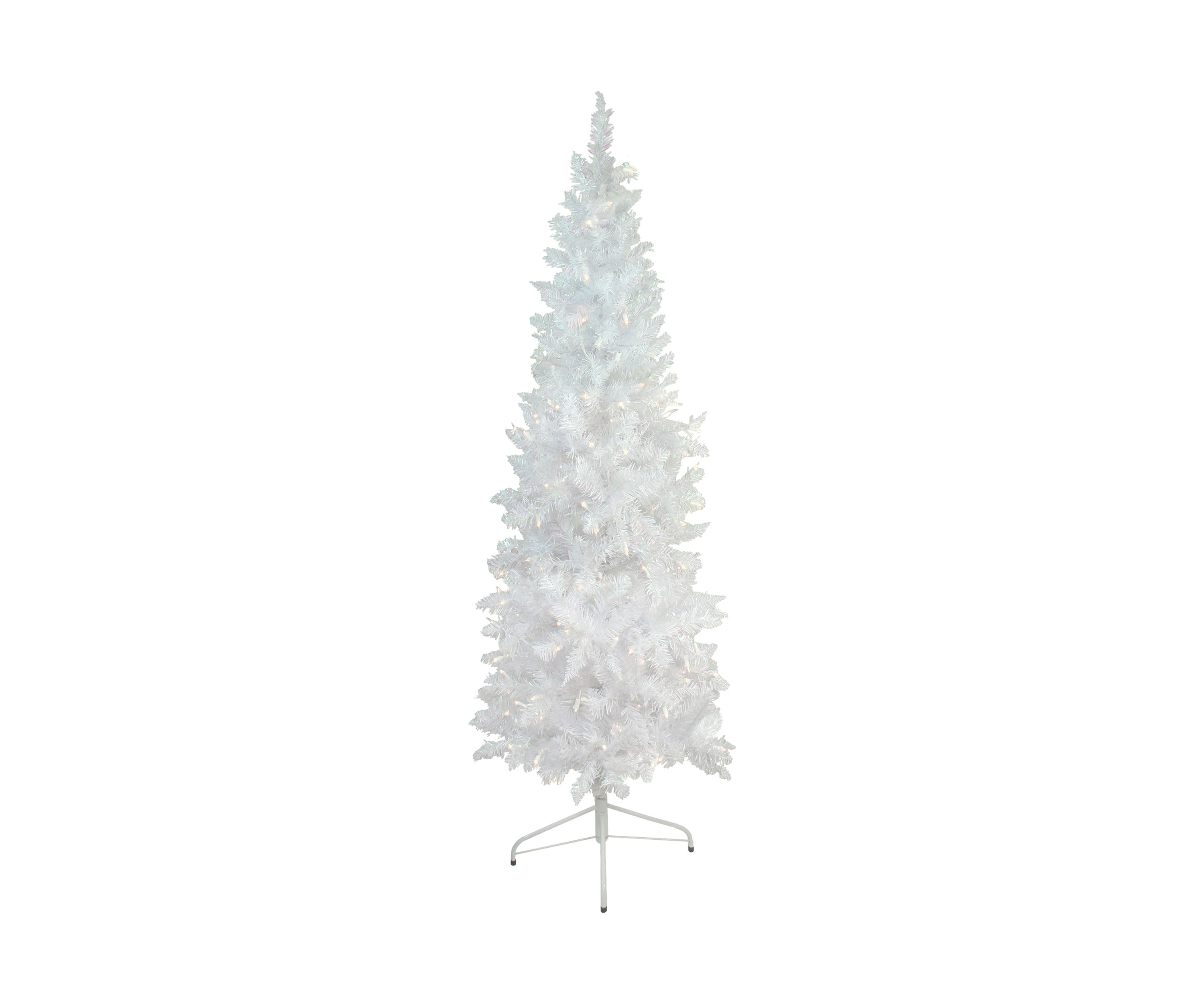 6 Pre-Lit Glimmer Iridescent Spruce Artificial Christmas Tree - Clear Lights