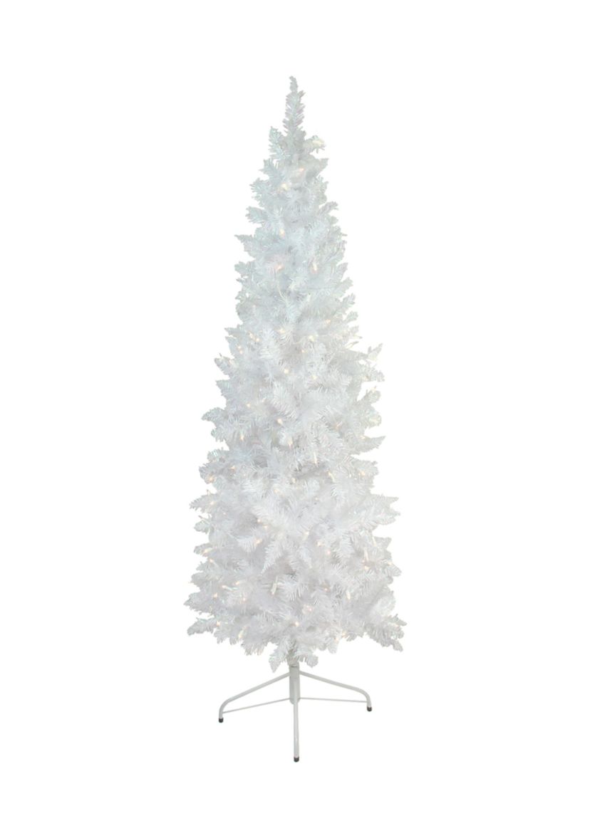 6 Pre-Lit Glimmer Iridescent Spruce Artificial Christmas Tree - Clear Lights