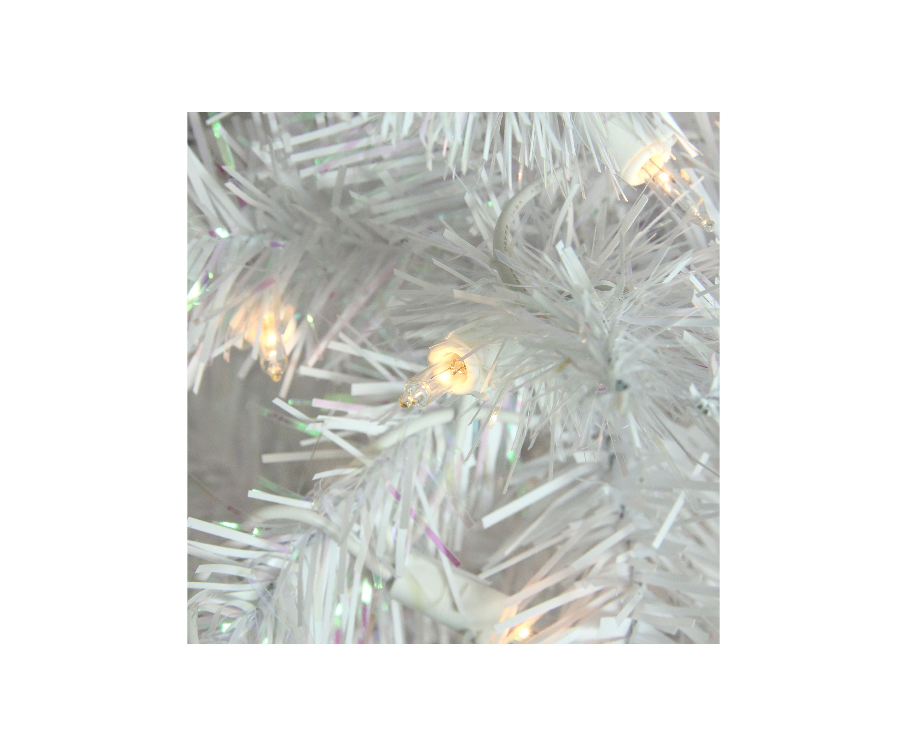6 Pre-Lit Glimmer Iridescent Spruce Artificial Christmas Tree - Clear Lights