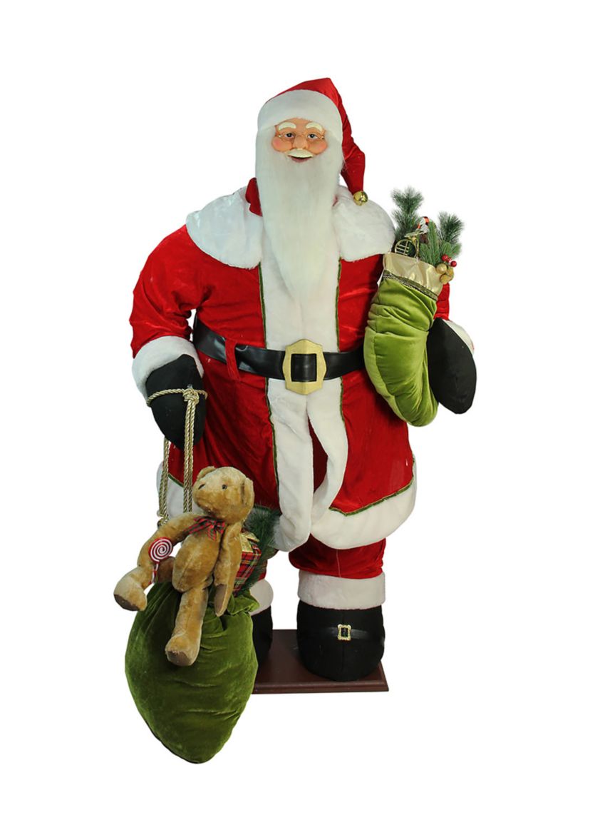 5 Red Animated Musical Inflatable Santa Claus Christmas Figurine