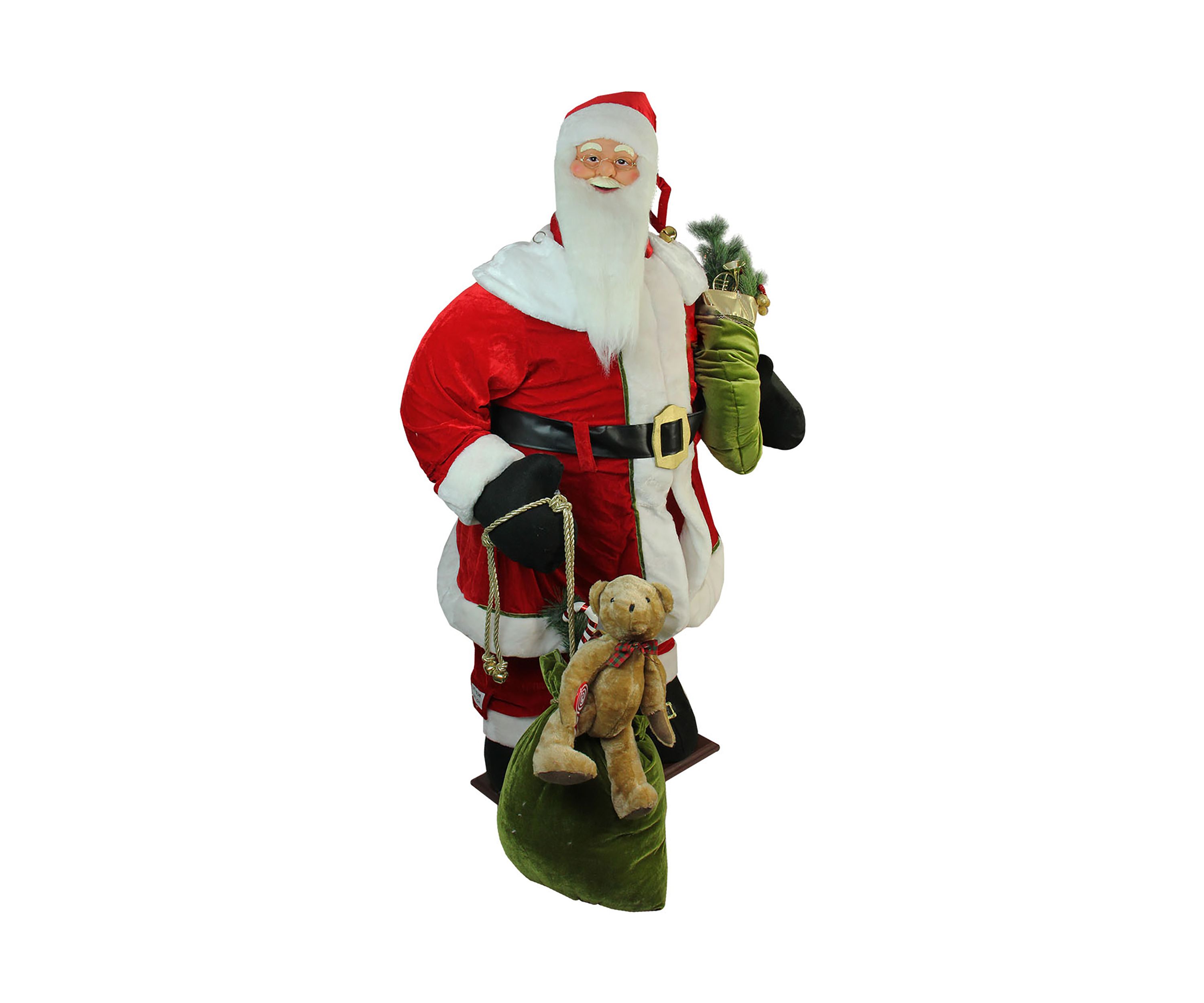 5 Red Animated Musical Inflatable Santa Claus Christmas Figurine