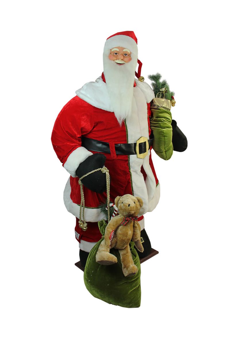 5 Red Animated Musical Inflatable Santa Claus Christmas Figurine