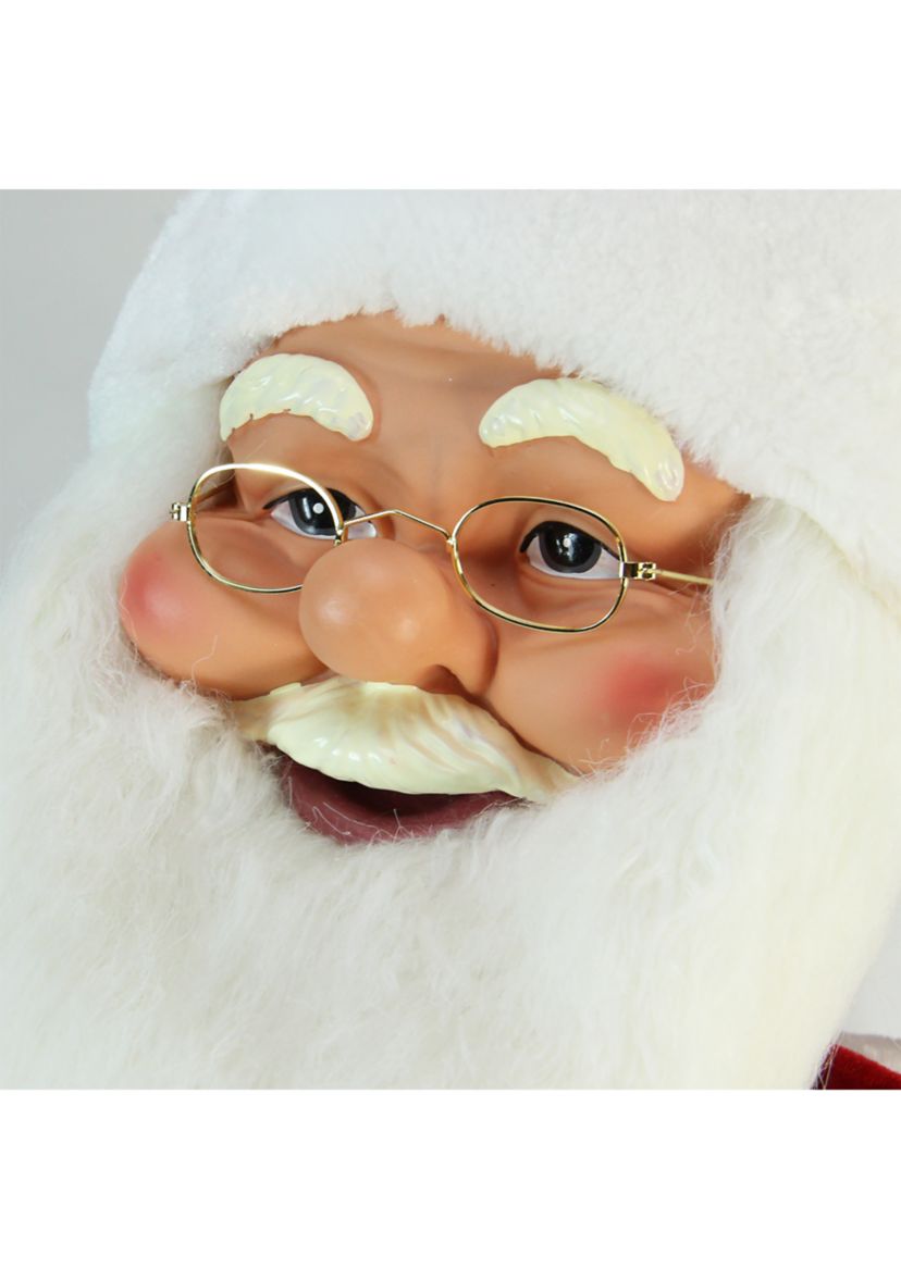 5 Red Animated Musical Inflatable Santa Claus Christmas Figurine
