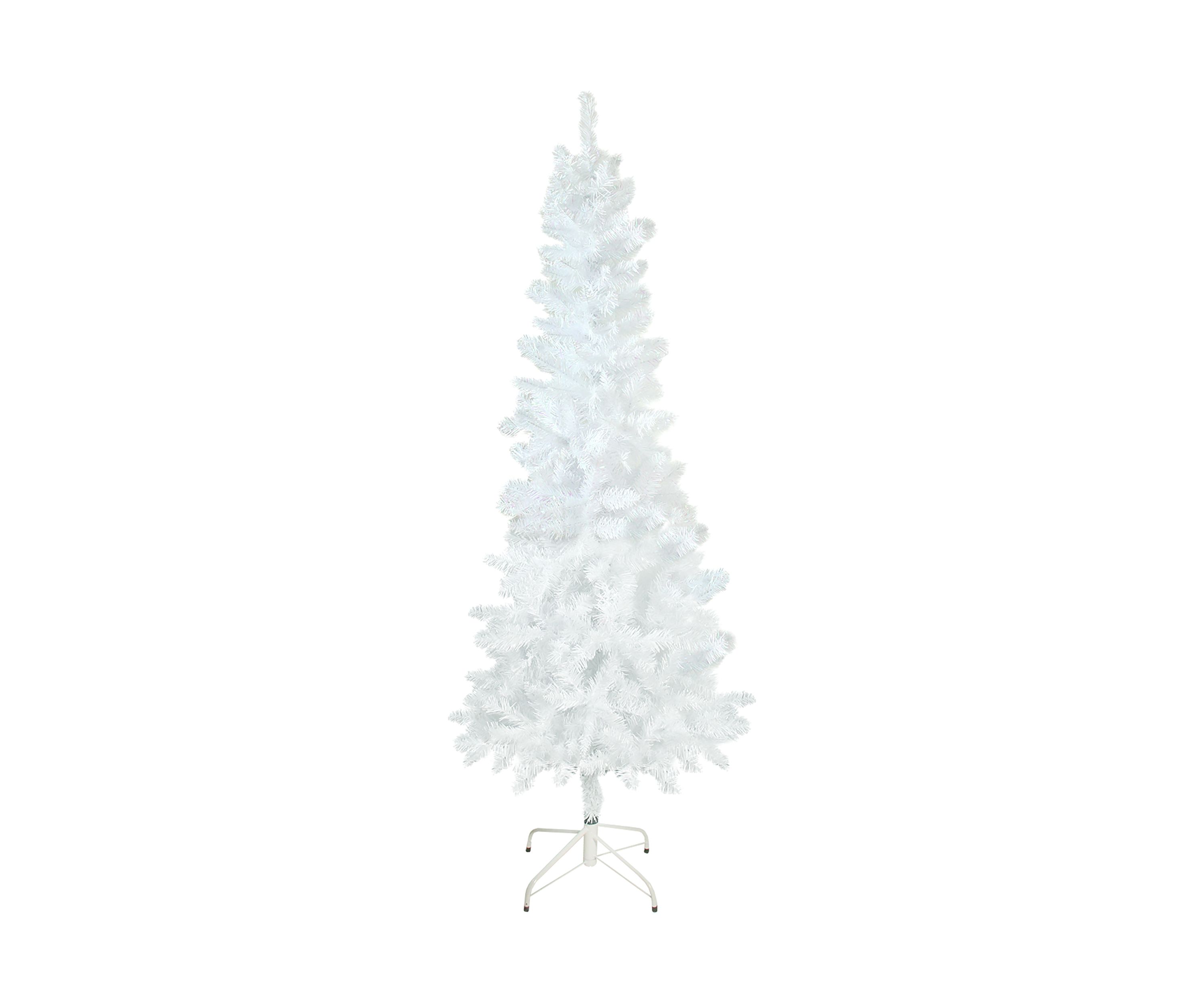 7.5 Pencil White Glimmer Iridescent Spruce Artificial Christmas Tree - Unlit
