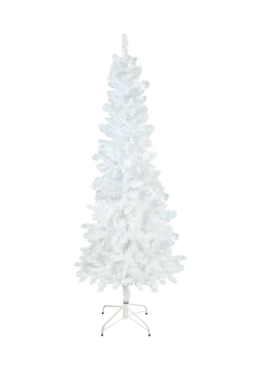 7.5 Pencil White Glimmer Iridescent Spruce Artificial Christmas Tree - Unlit