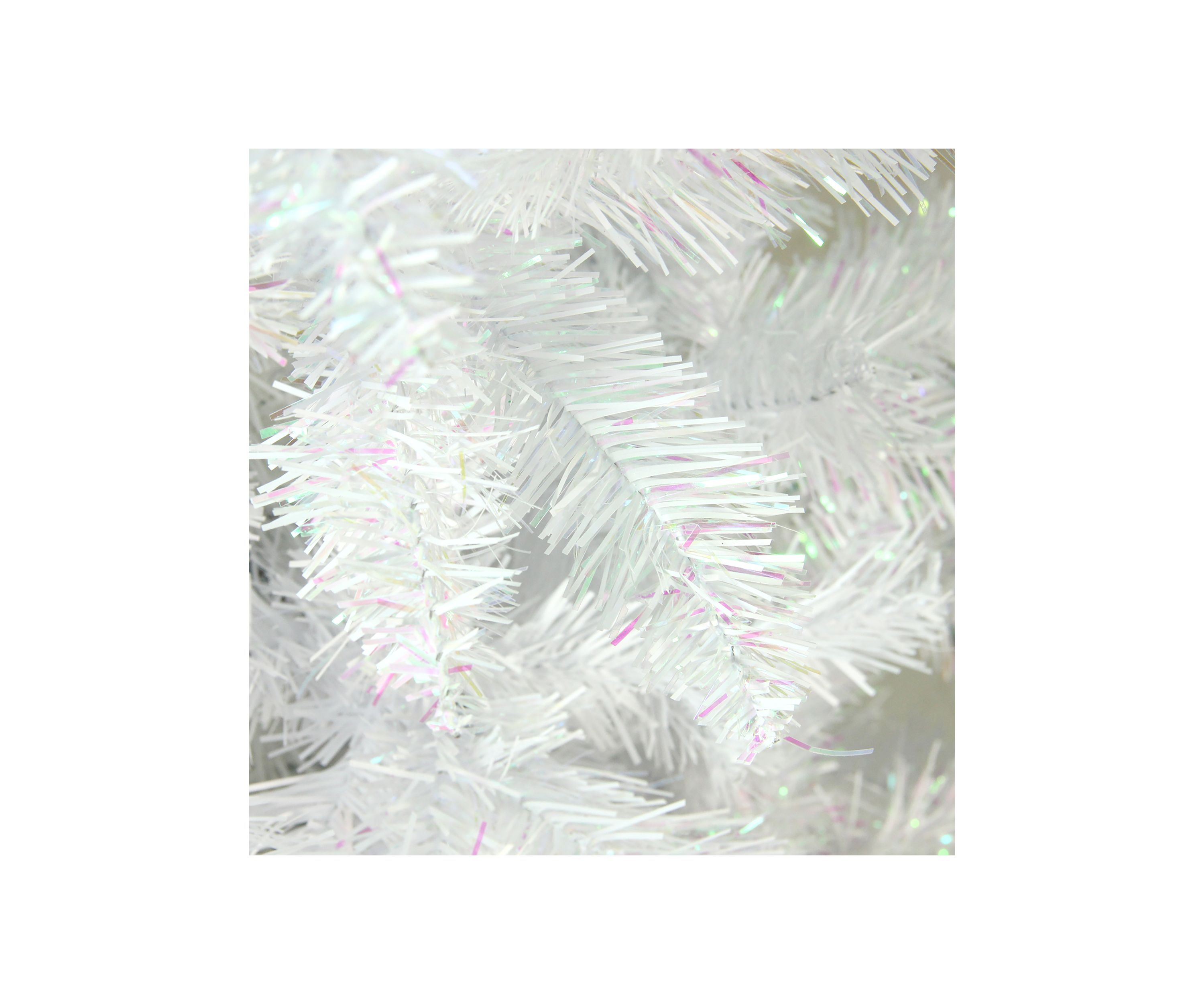 7.5 Pencil White Glimmer Iridescent Spruce Artificial Christmas Tree - Unlit