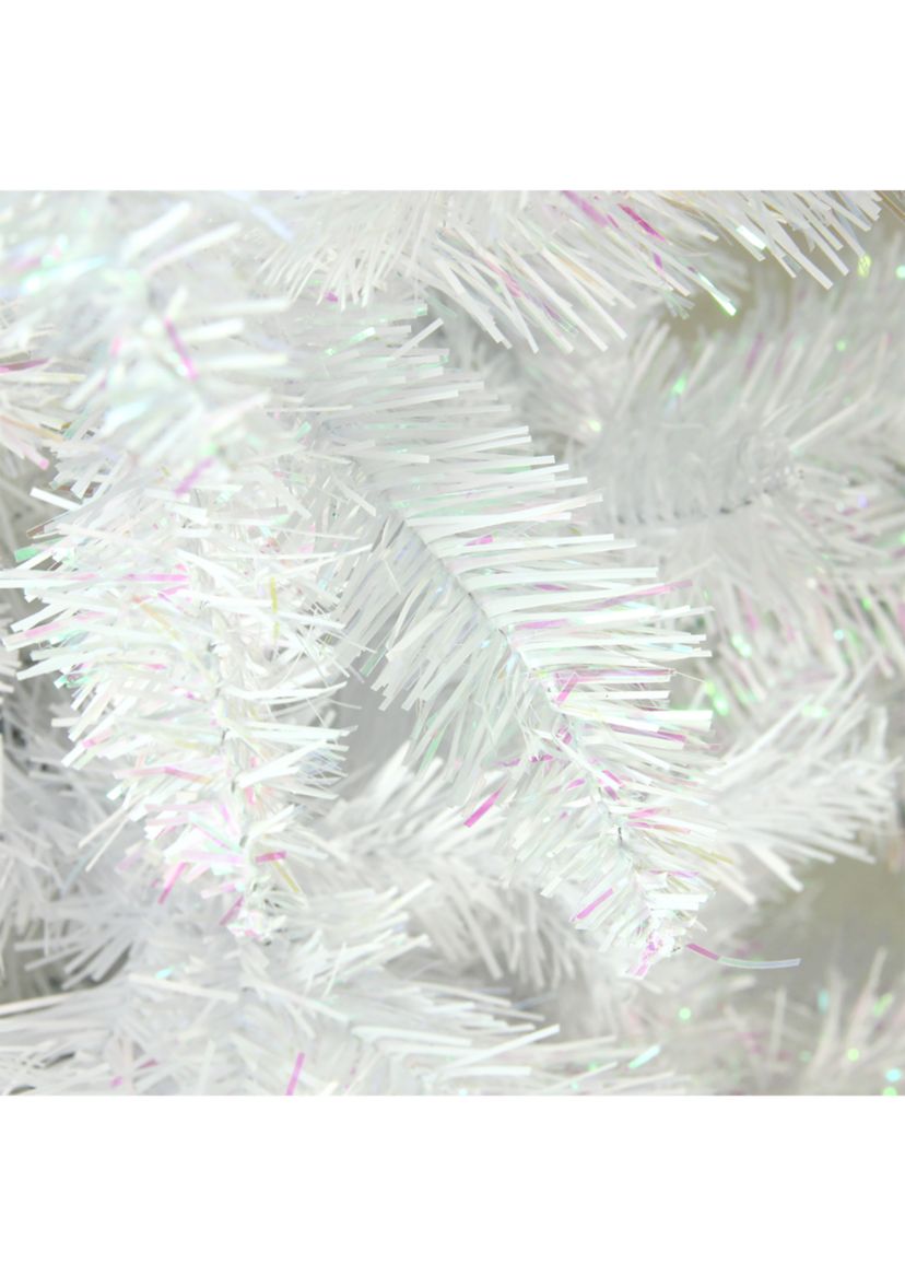 7.5 Pencil White Glimmer Iridescent Spruce Artificial Christmas Tree - Unlit
