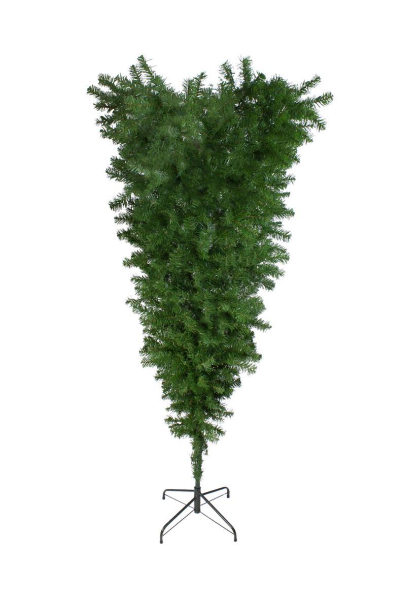 5.5 x 36Inch Green Upside Down Spruce Medium Artificial Christmas Tree - Unlit
