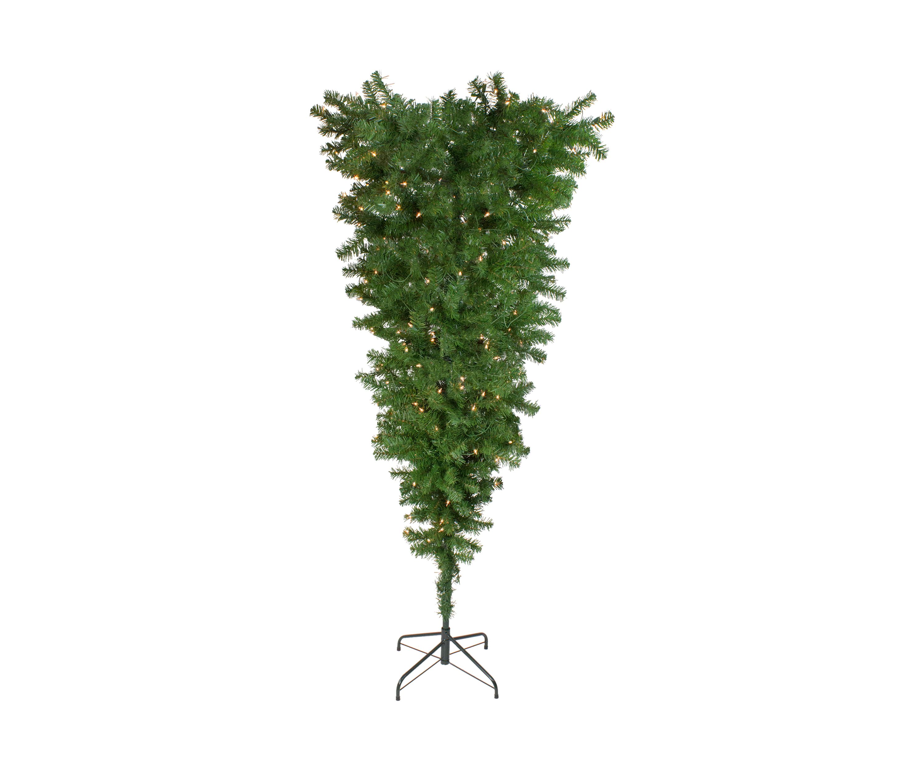 5.5 Pre-Lit Medium Spruce Upside Down Artificial Christmas Tree - Clear Lights