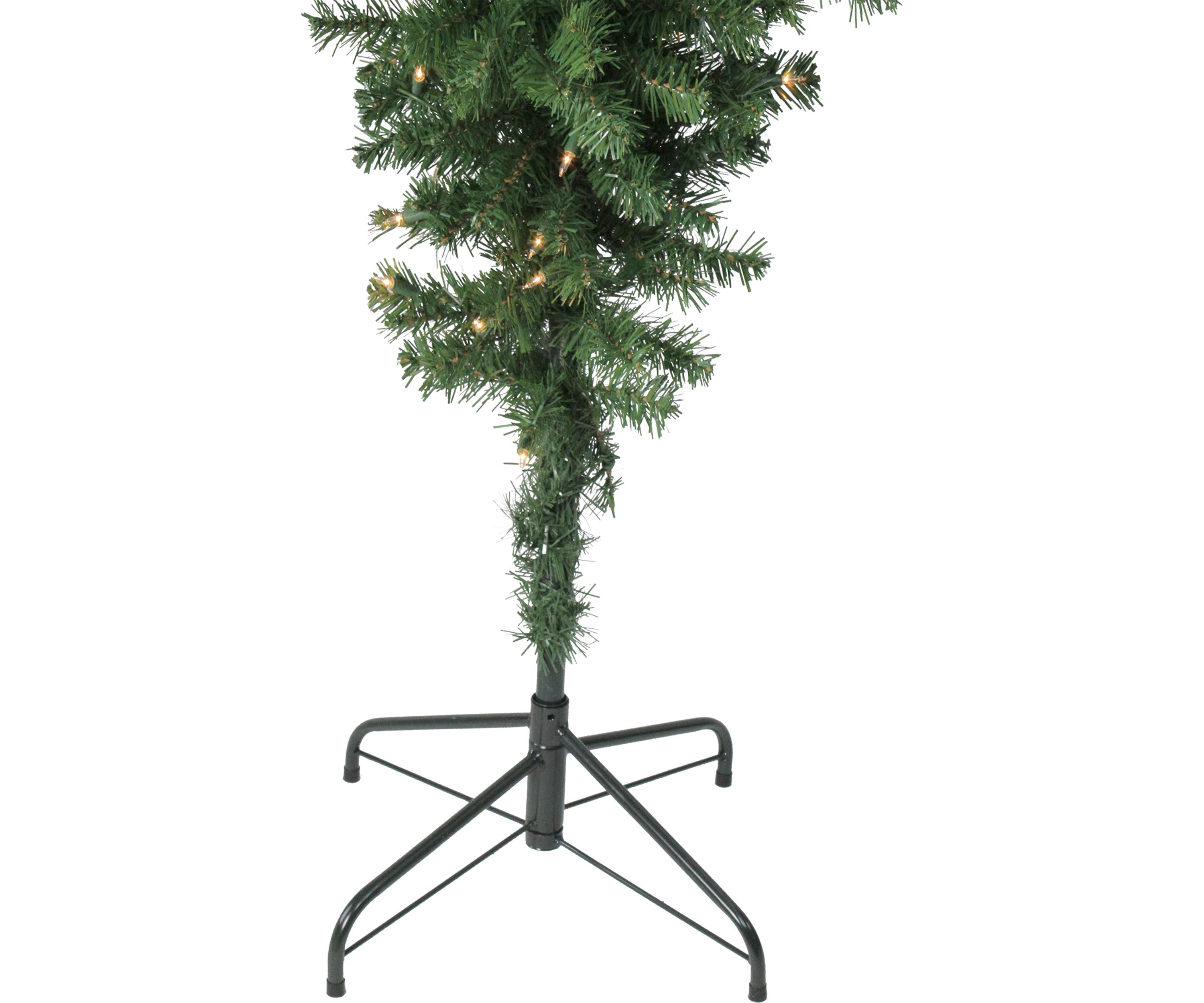 5.5 Pre-Lit Medium Spruce Upside Down Artificial Christmas Tree - Clear Lights