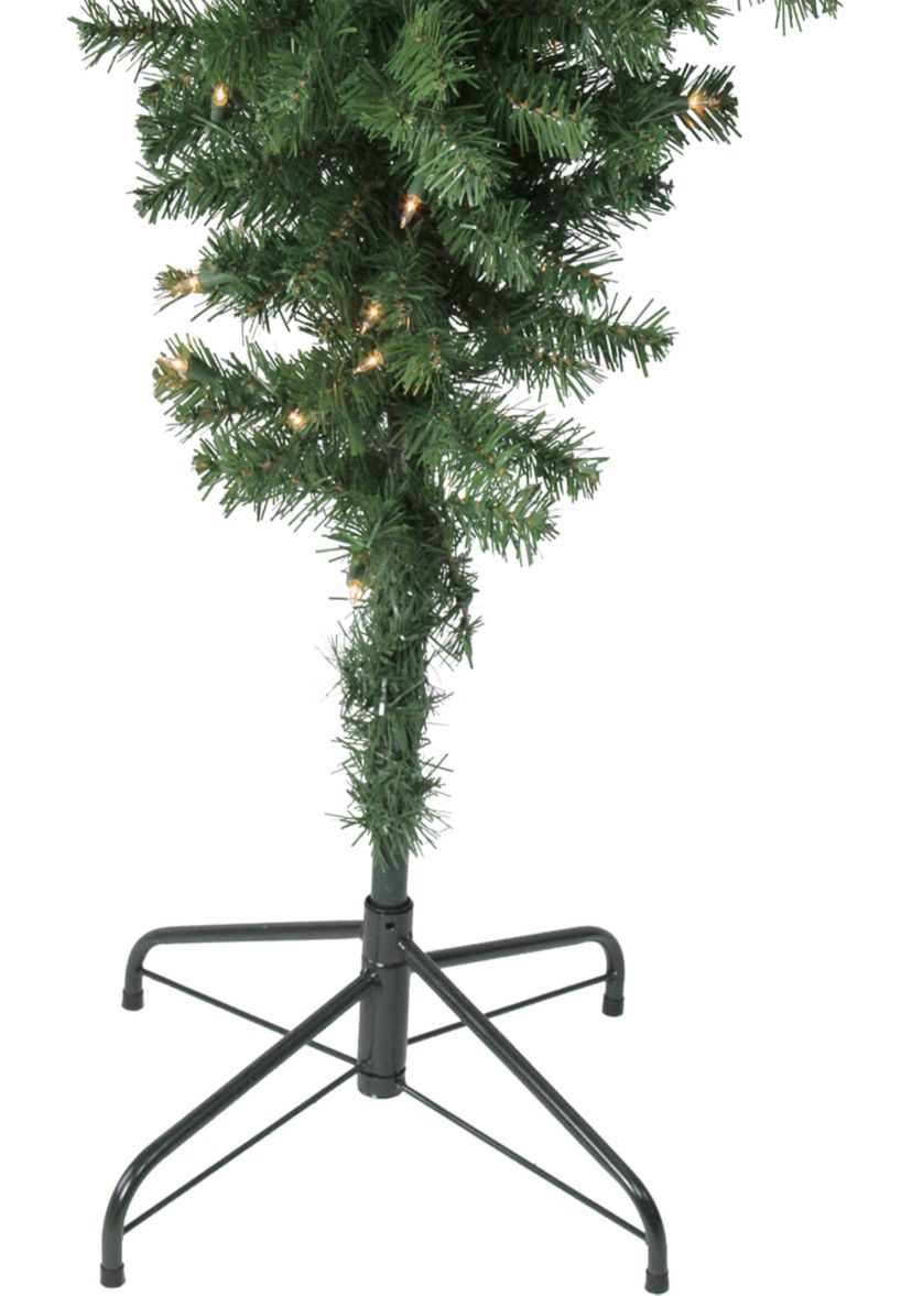 5.5 Pre-Lit Medium Spruce Upside Down Artificial Christmas Tree - Clear Lights