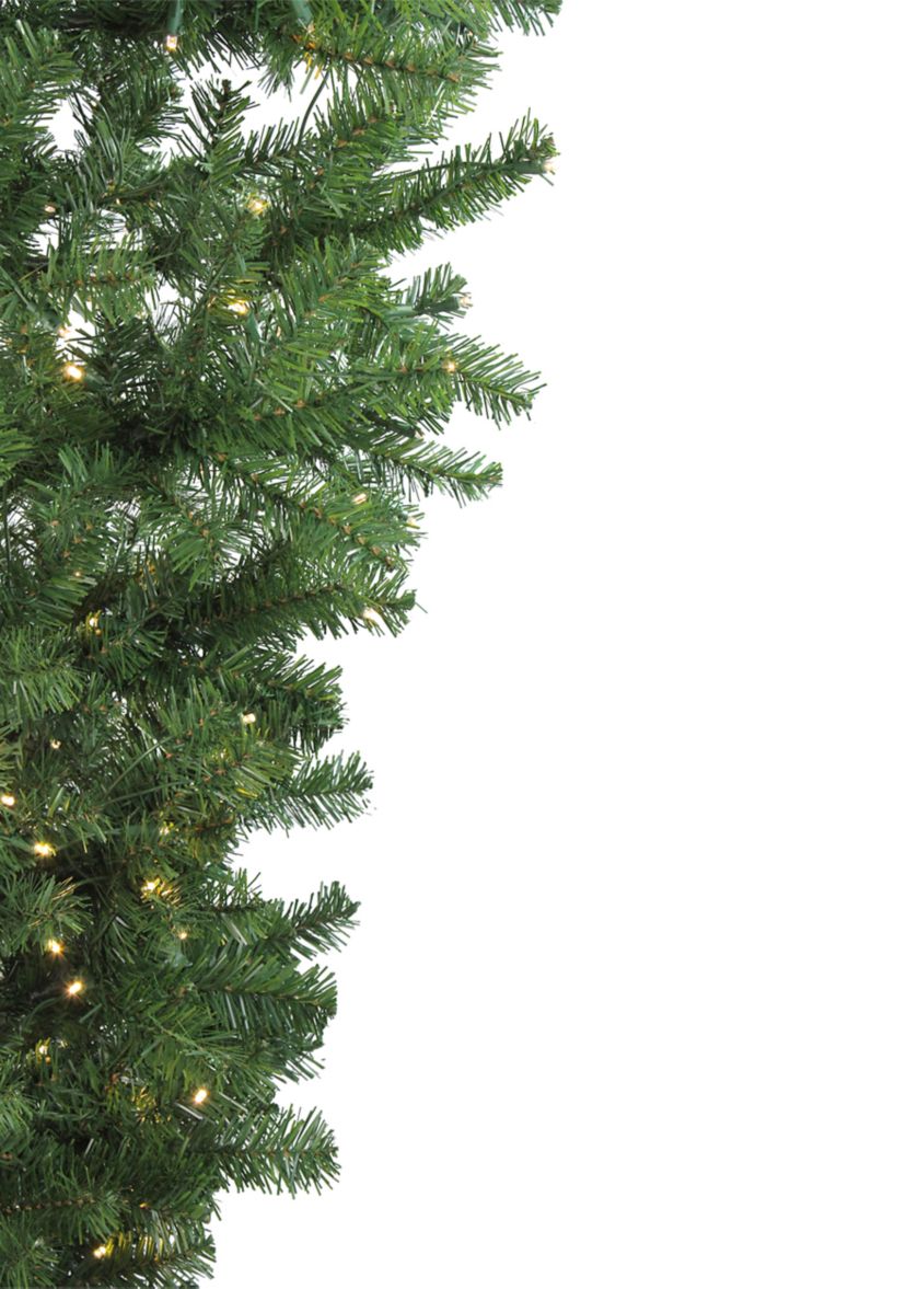 7.5 Pre-Lit Green Spruce Artificial Upside Down Christmas Tree - Warm White LED Lights