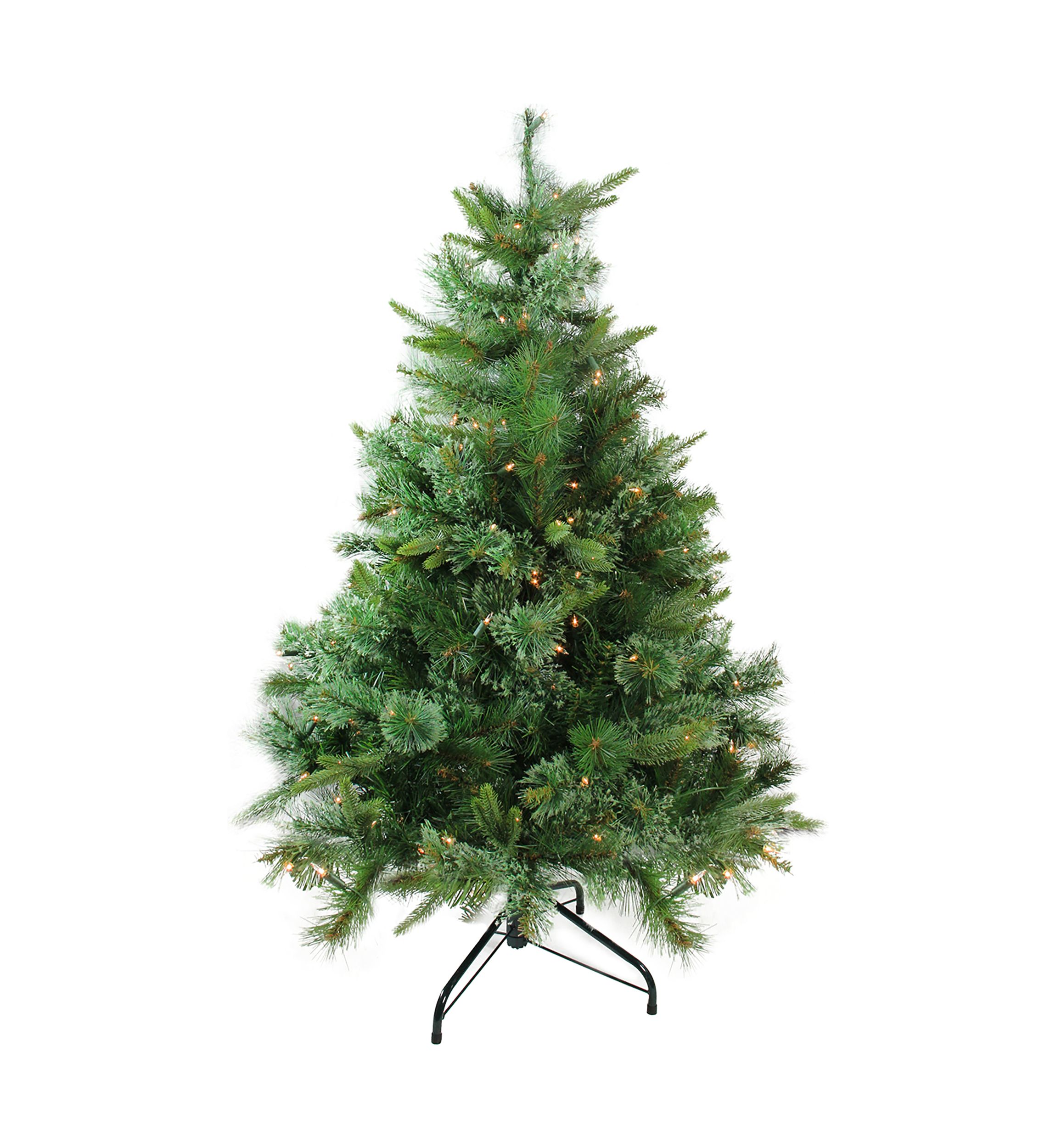 4.5 Pre-Lit Full Ashcroft Cashmere Pine Artificial Christmas Tree - Clear Dura-Lit Lights