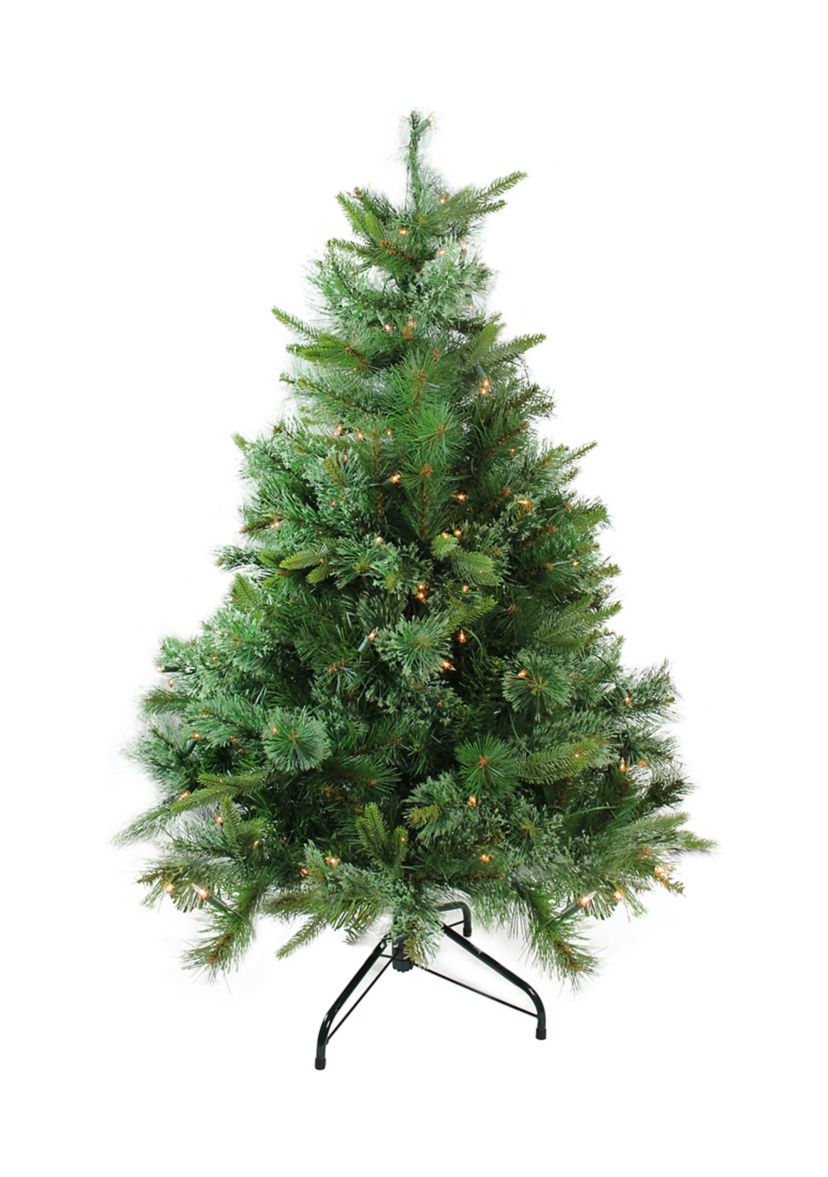4.5 Pre-Lit Full Ashcroft Cashmere Pine Artificial Christmas Tree - Clear Dura-Lit Lights
