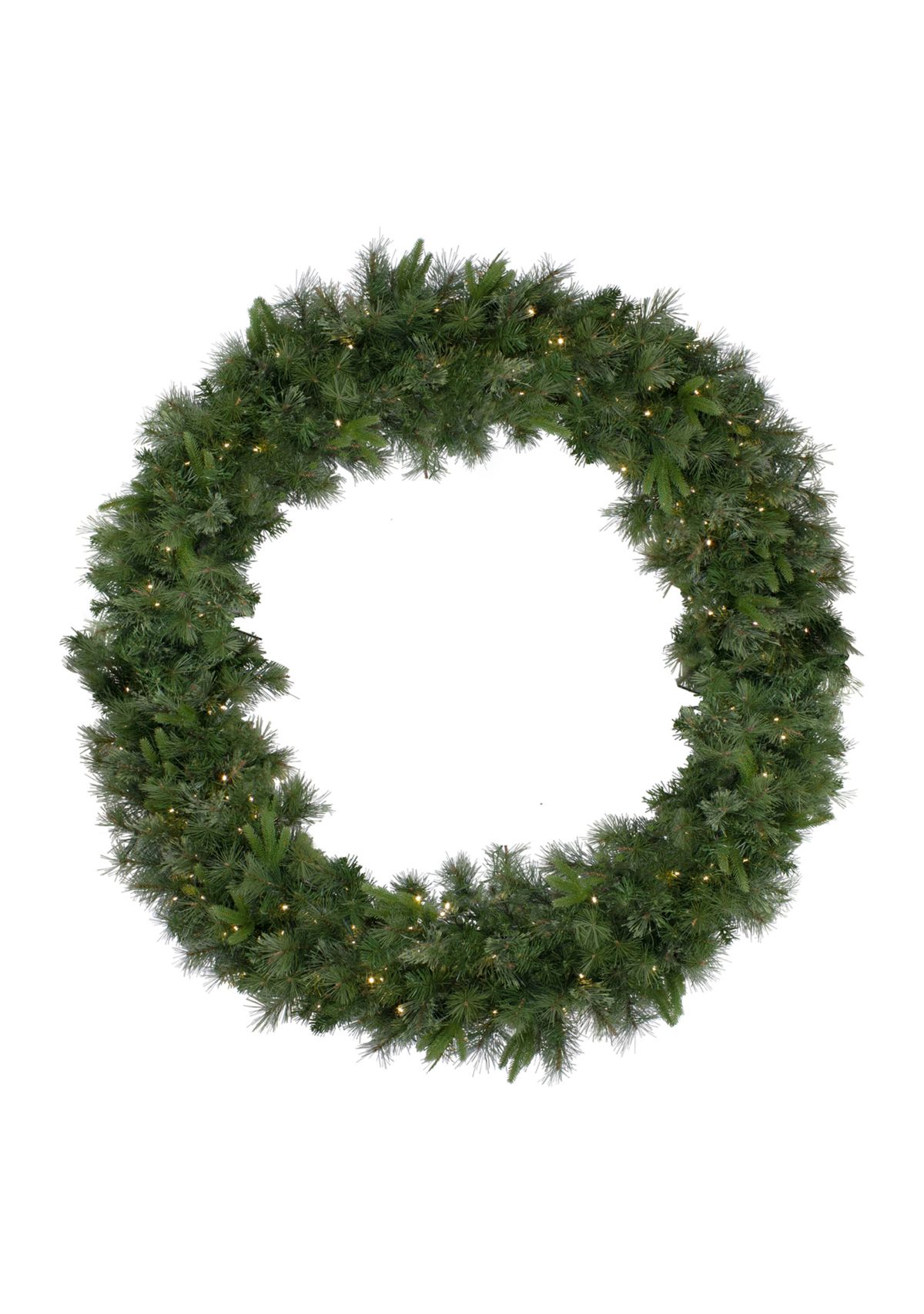 Pre-Lit Ashcroft Cashmere Pine Commercial Artificial Christmas Wreath - 60-Inch  Warm White Lights