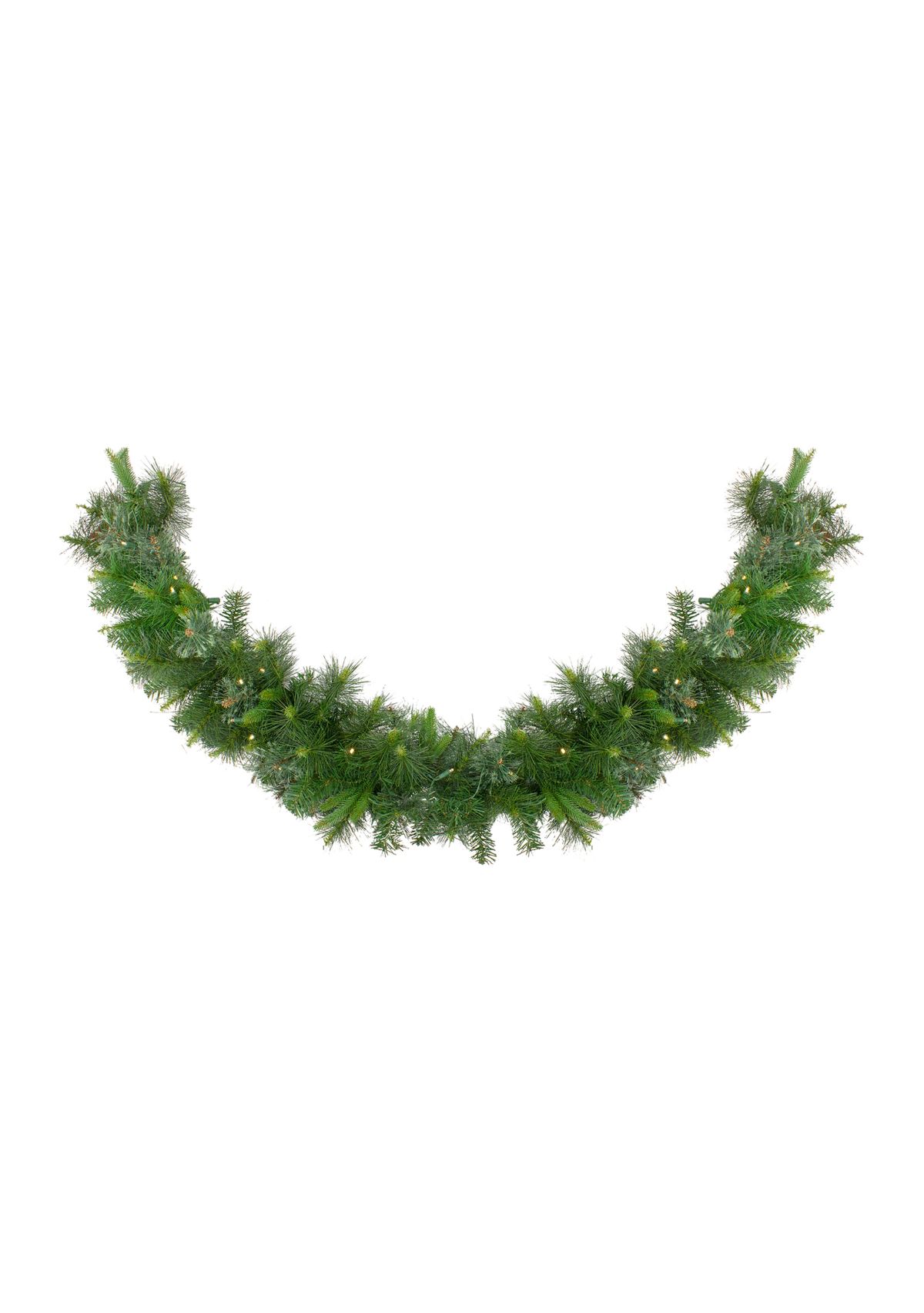 6 x 14Inch Pre-Lit Ashcroft Cashmere Pine Artificial Christmas Garland - Warm White LED Lights