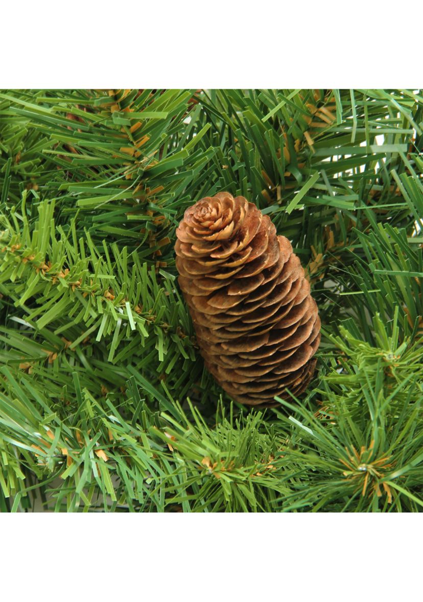32Inch Green and Brown Pine Cones Artificial Christmas Swag - Unlit