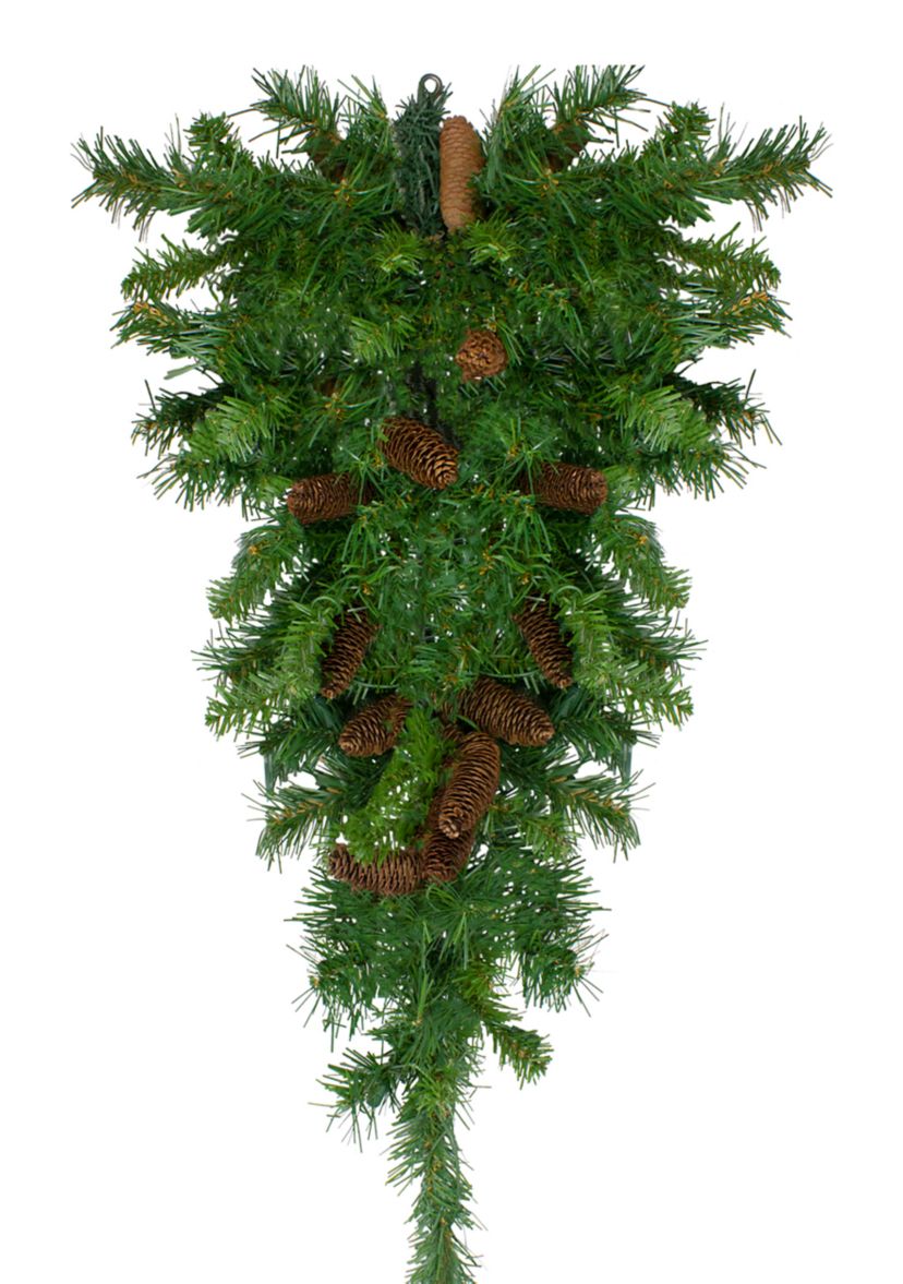 34Inch Dakota Red Pine Artificial Christmas Swag with Pine Cones - Unlit