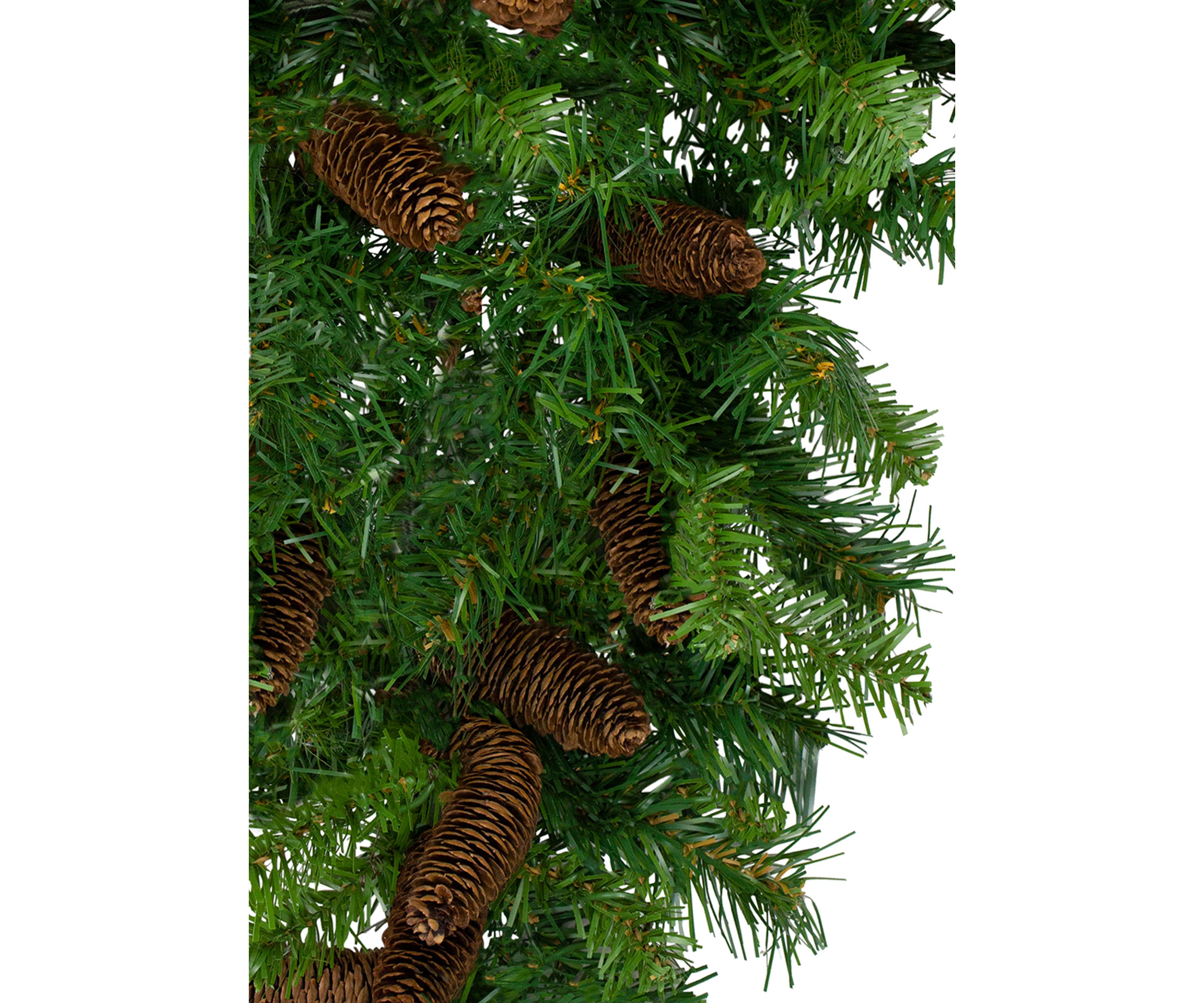 34Inch Dakota Red Pine Artificial Christmas Swag with Pine Cones - Unlit