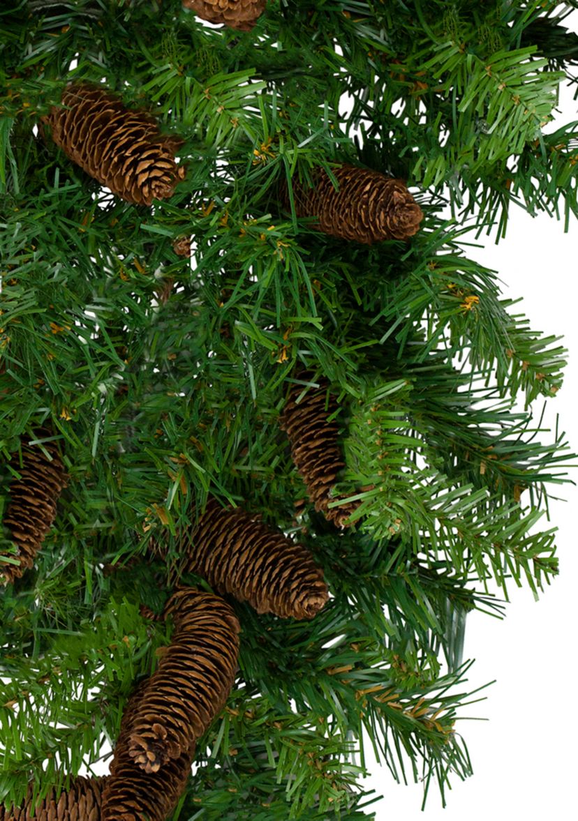 34Inch Dakota Red Pine Artificial Christmas Swag with Pine Cones - Unlit