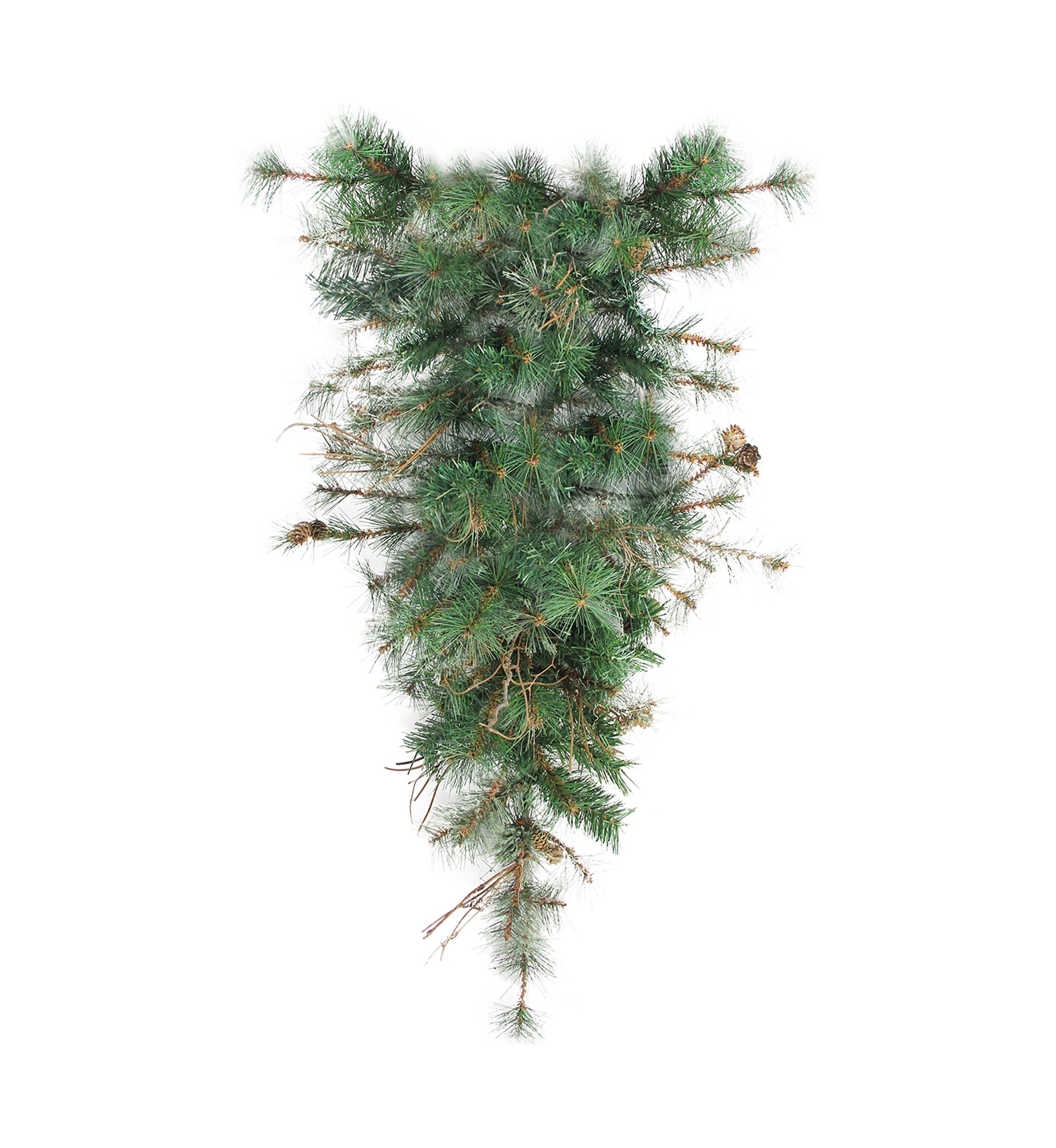 36Inch Green Country Mixed Pine Artificial Christmas Teardrop Swag - Unlit