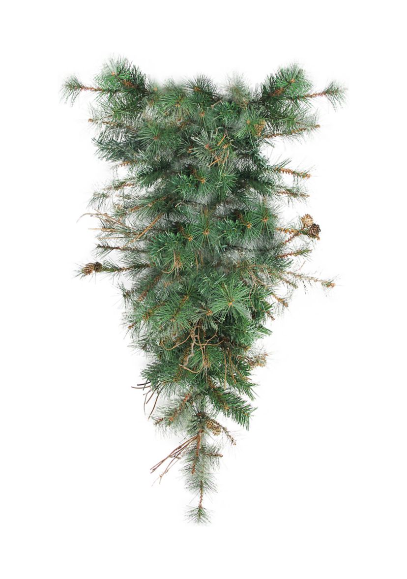 36Inch Green Country Mixed Pine Artificial Christmas Teardrop Swag - Unlit