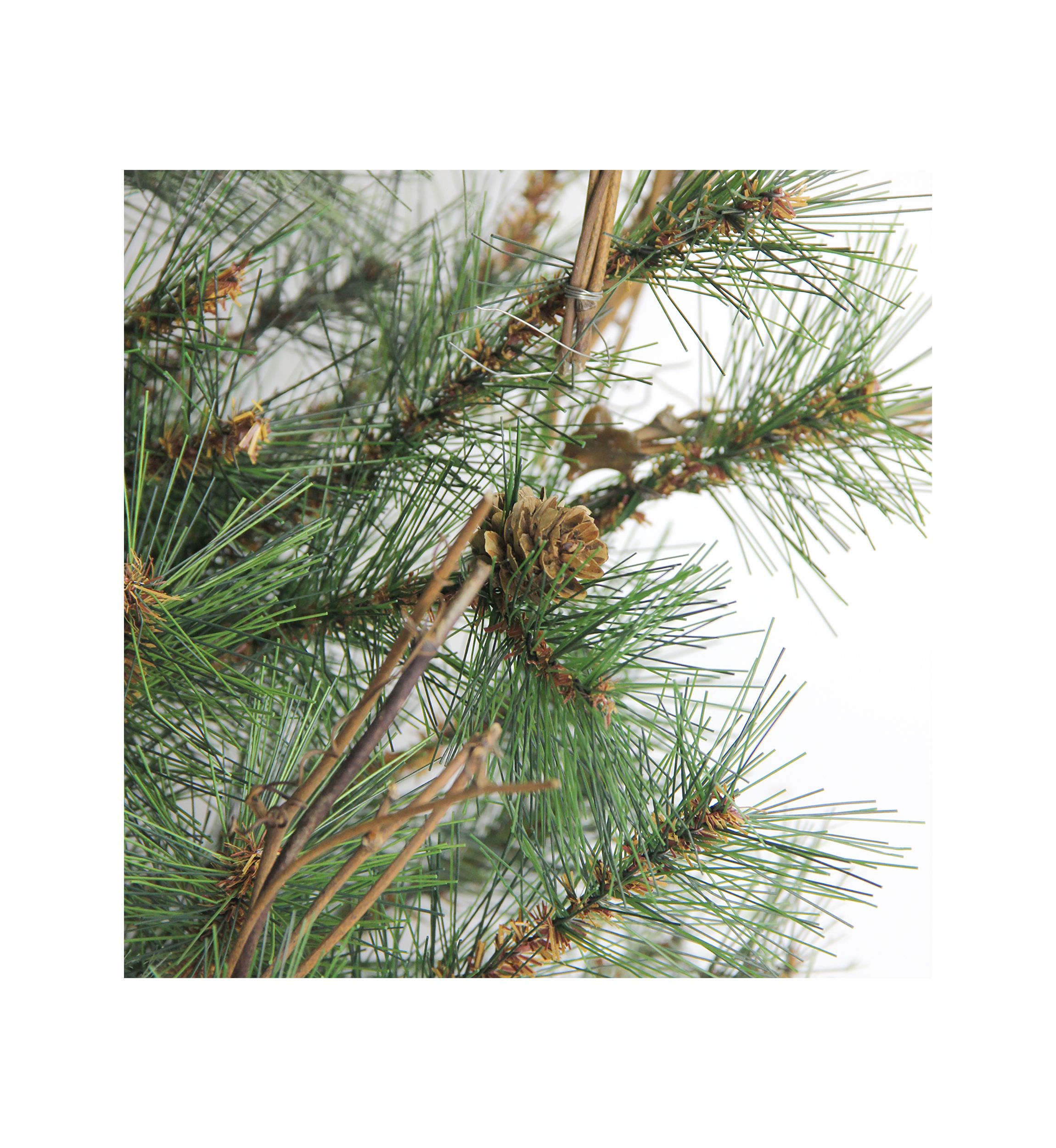 36Inch Green Country Mixed Pine Artificial Christmas Teardrop Swag - Unlit