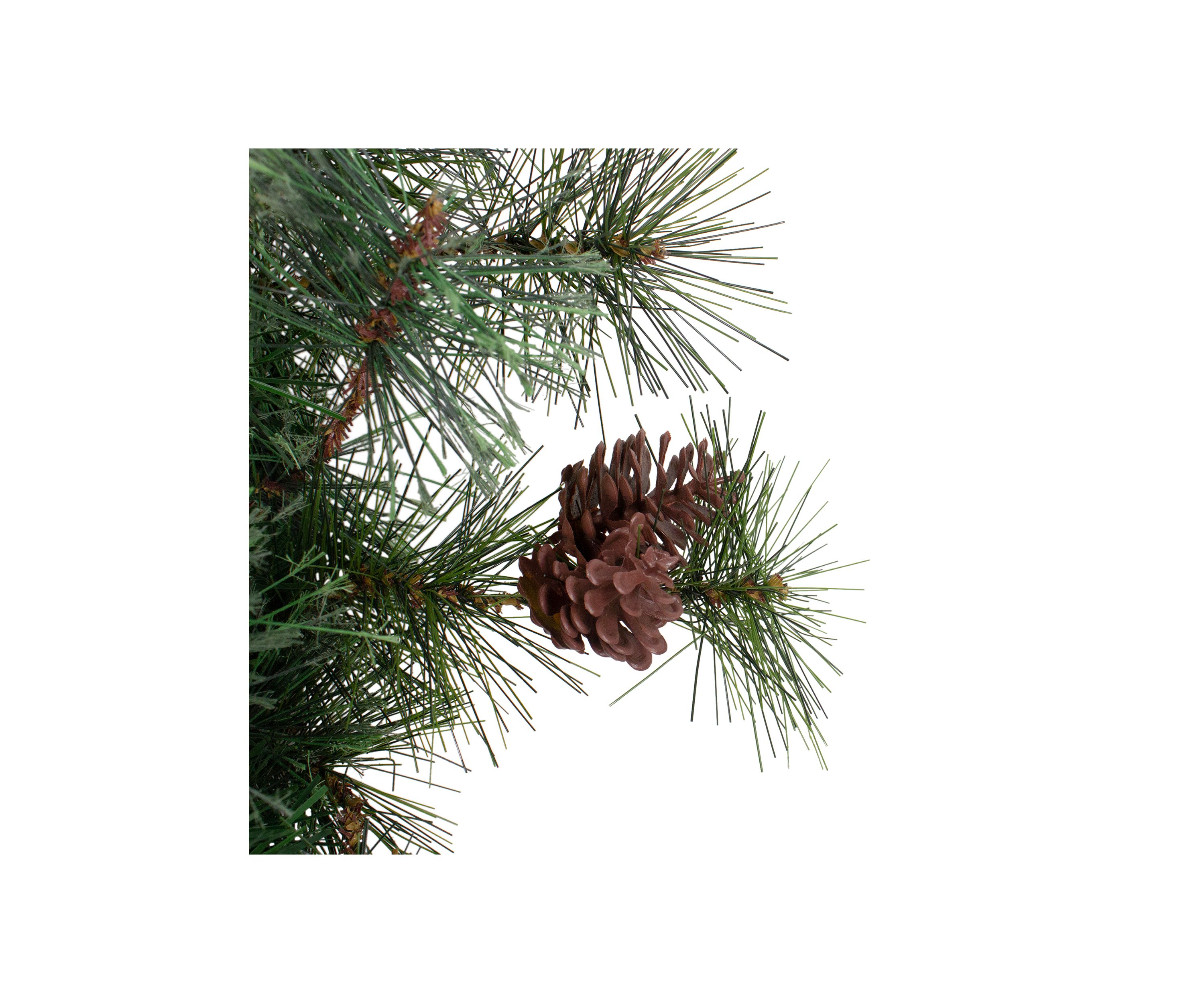 24Inch Country Mixed Pine Artificial Christmas Wreath - Unlit