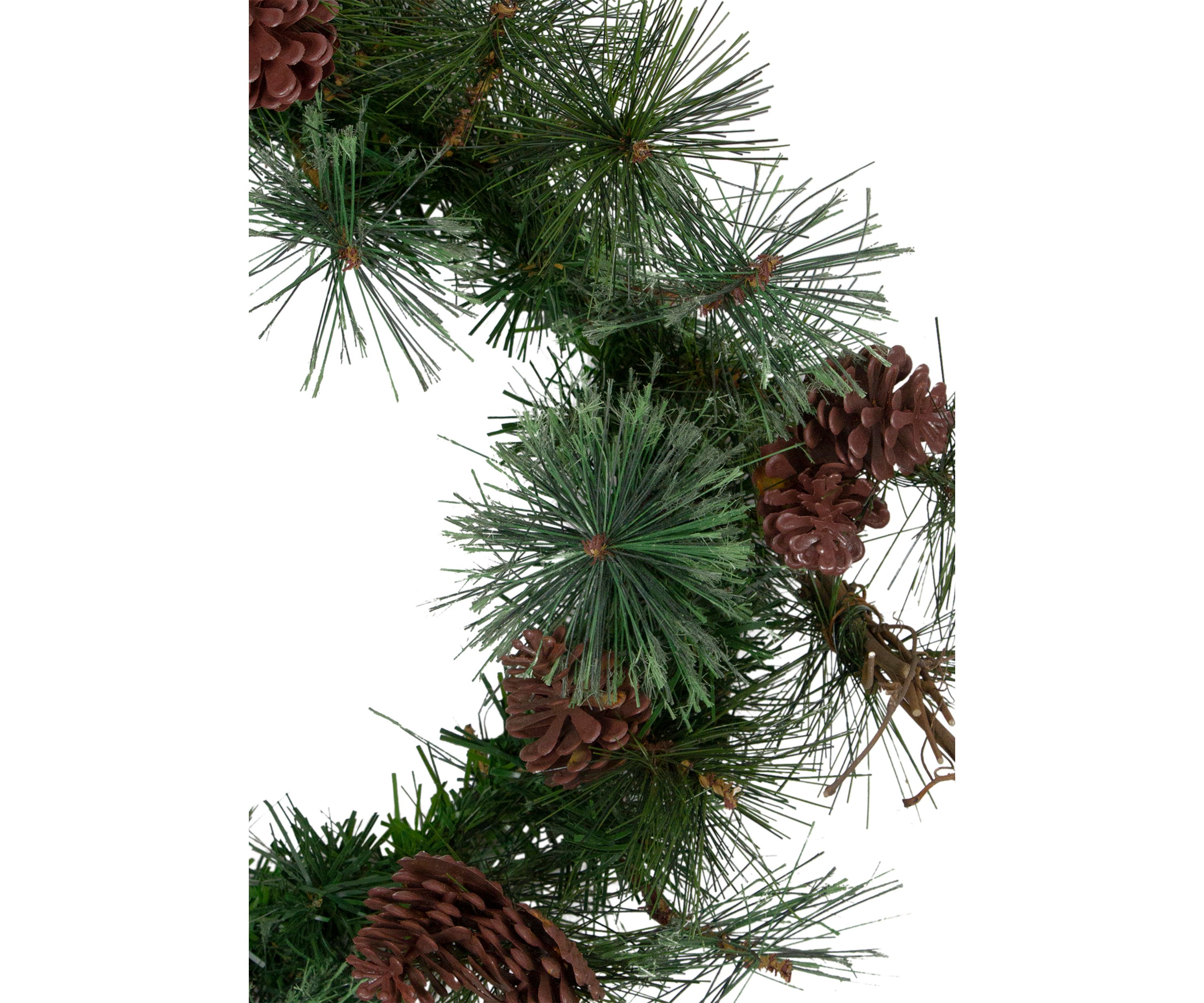 24Inch Country Mixed Pine Artificial Christmas Wreath - Unlit