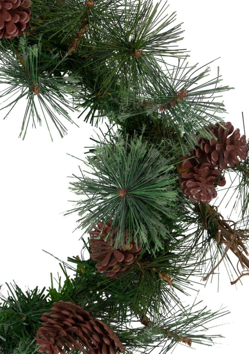 24Inch Country Mixed Pine Artificial Christmas Wreath - Unlit