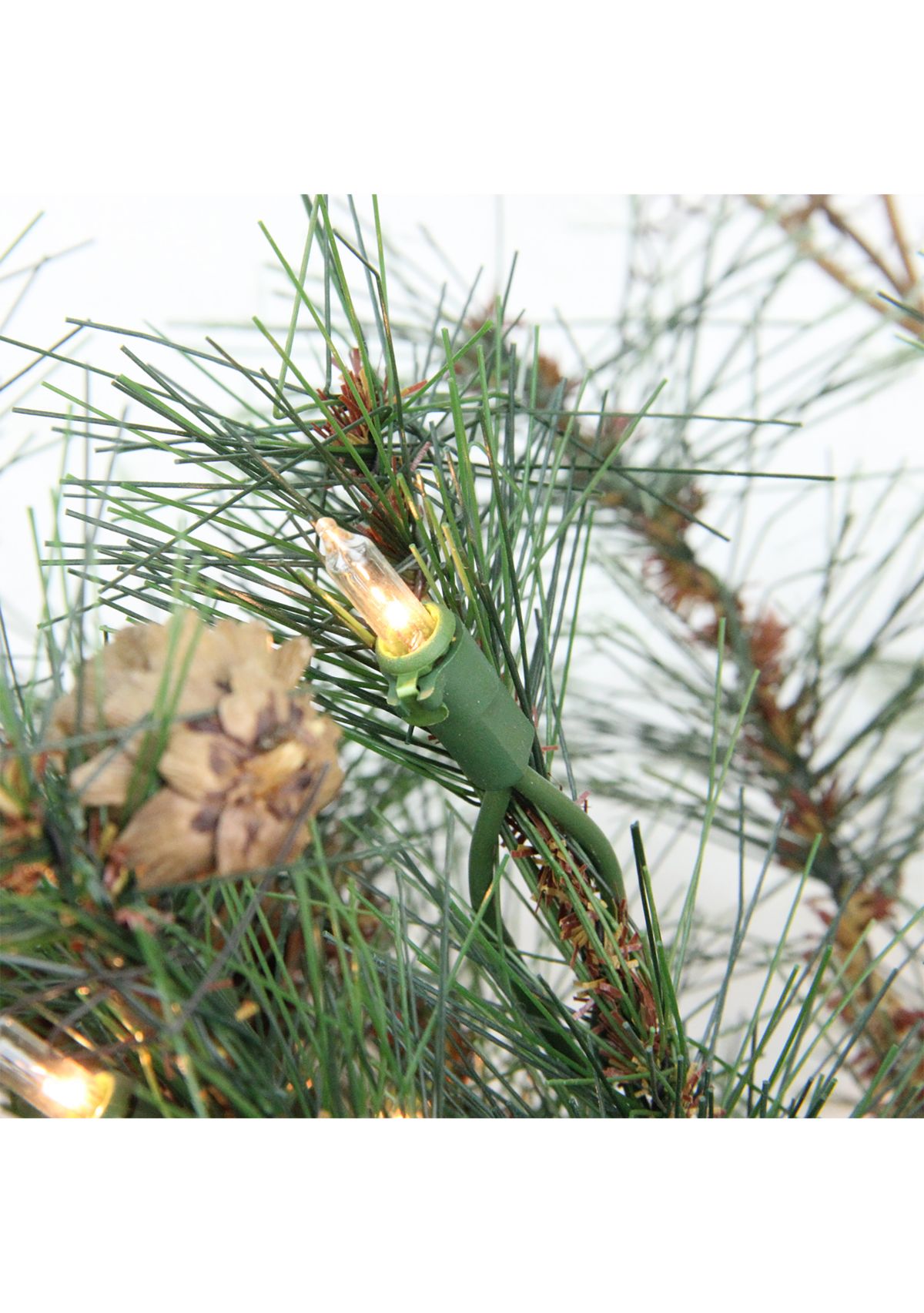 2 Pre-Lit Country Mixed Pine Artificial Christmas Wall Tree - Clear Lights