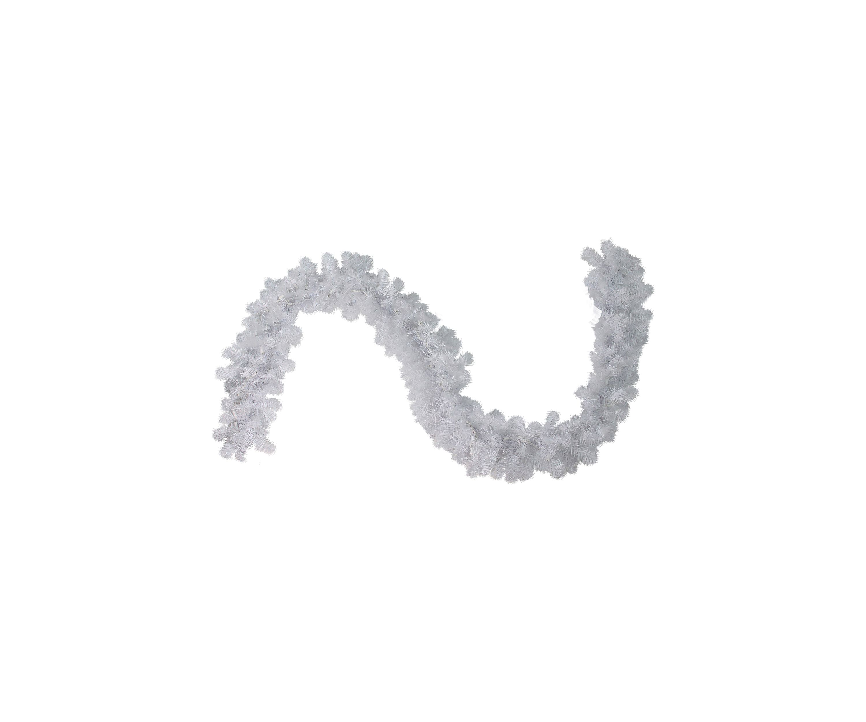 9 x 12Inch White Crystal Spruce Artificial Christmas Garland - Unlit