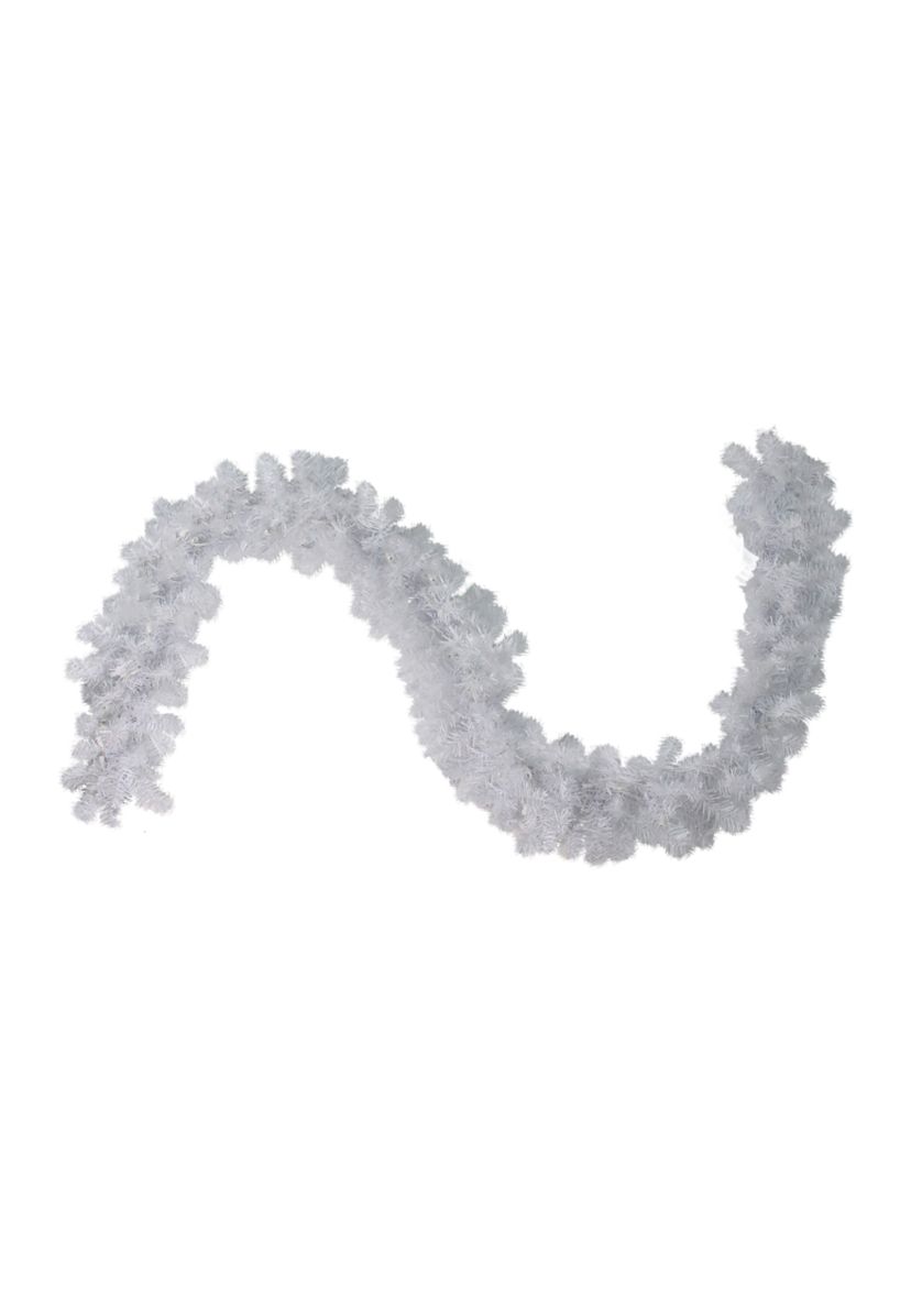 9 x 12Inch White Crystal Spruce Artificial Christmas Garland - Unlit