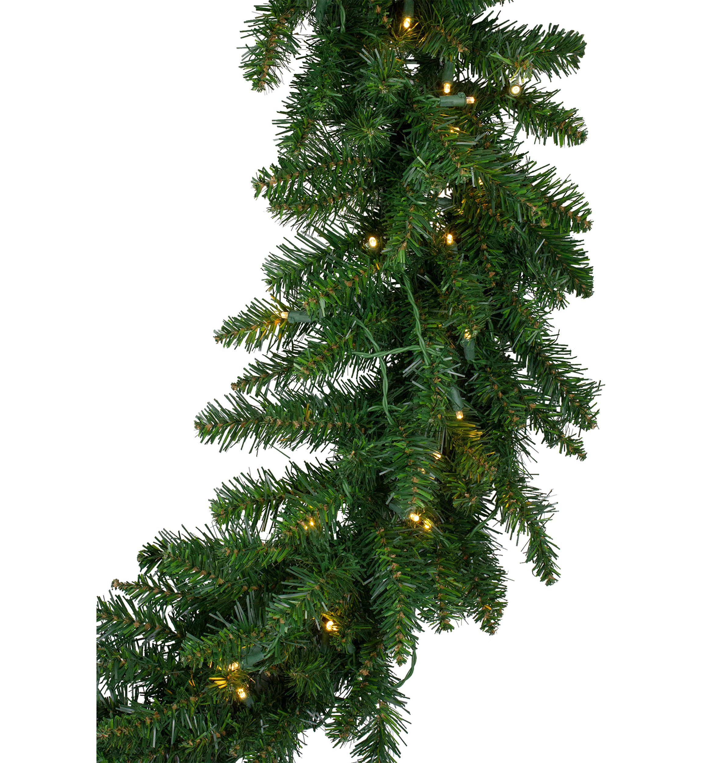 Pre-Lit Buffalo Fir Commercial Artificial Christmas Wreath - 5 Ft  Warm White LED Lights