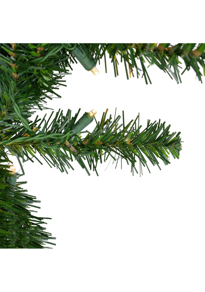 Pre-Lit Buffalo Fir Commercial Artificial Christmas Wreath - 5 Ft  Warm White LED Lights